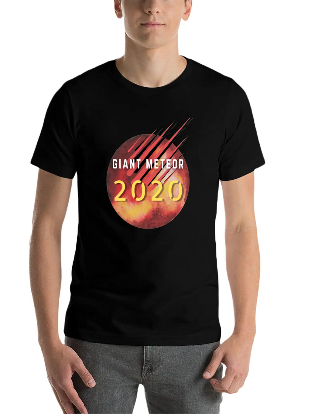 Giant Meteor 2020 Unisex Short Sleeve Soft Cotton T-Shirt – Casual Everyday Wear