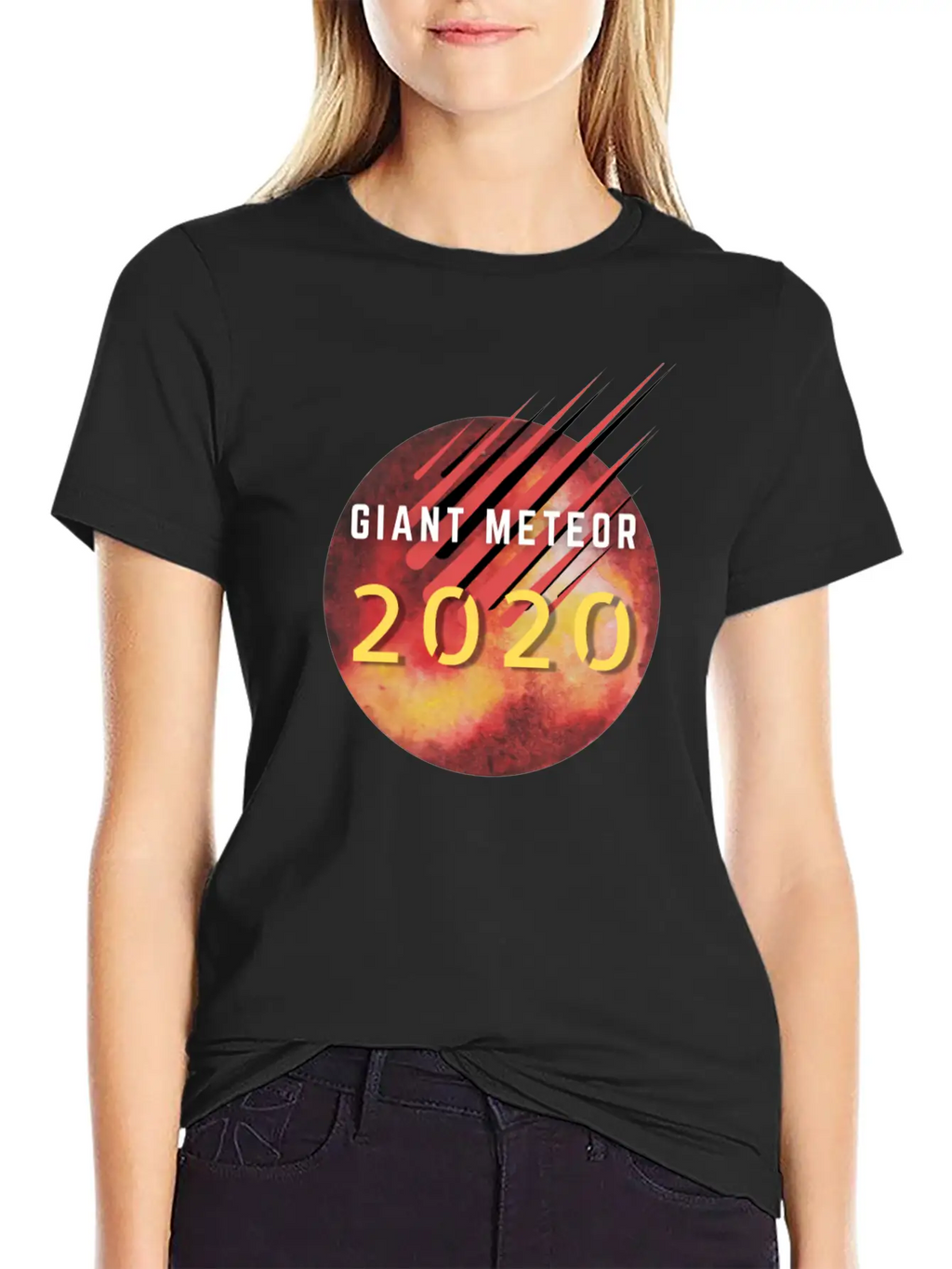 Giant Meteor 2020 Unisex Short Sleeve Soft Cotton T-Shirt – Casual Everyday Wear