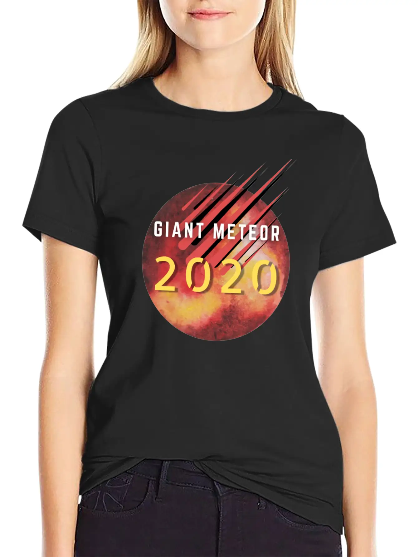 Giant Meteor 2020 Unisex Short Sleeve Soft Cotton T-Shirt – Casual Everyday Wear