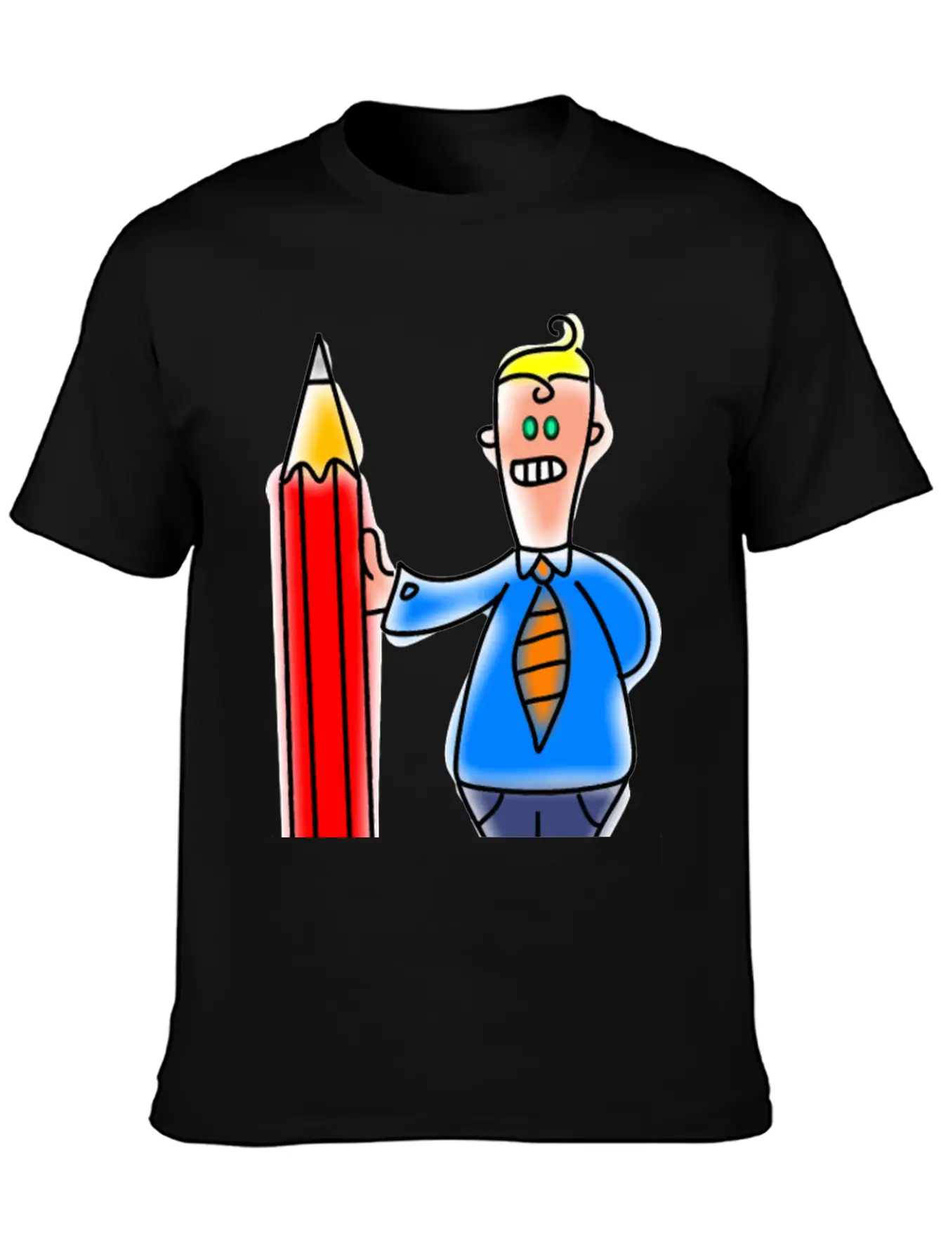 Giant Pencil Man Unisex Casual T-Shirt – Clean Design For Daily Comfort