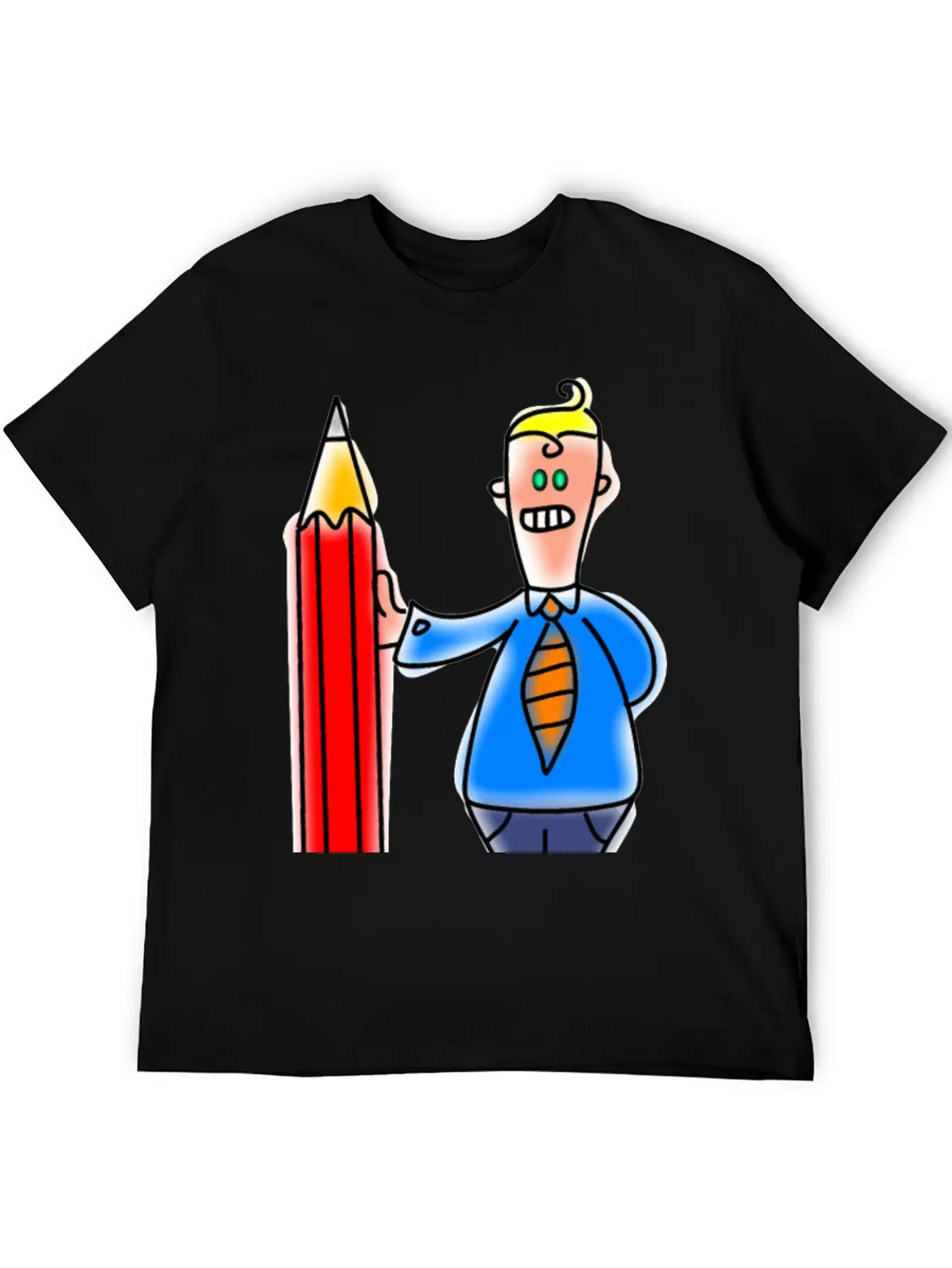 Giant Pencil Man Unisex Casual T-Shirt – Clean Design For Daily Comfort