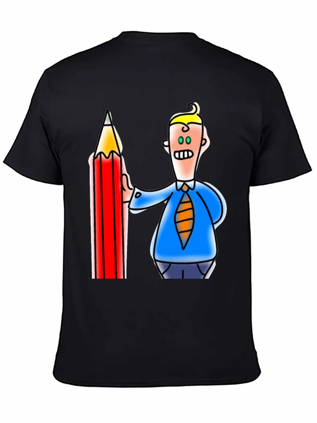 Giant Pencil Man Unisex Casual T-Shirt – Clean Design For Daily Comfort