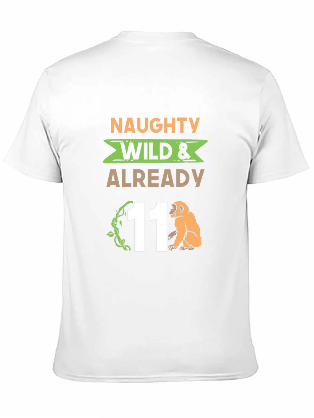 Gift 11 Years Birthday Girl Boy Ape Monkey Unisex Casual T-Shirt – Clean Design For Daily Comfort