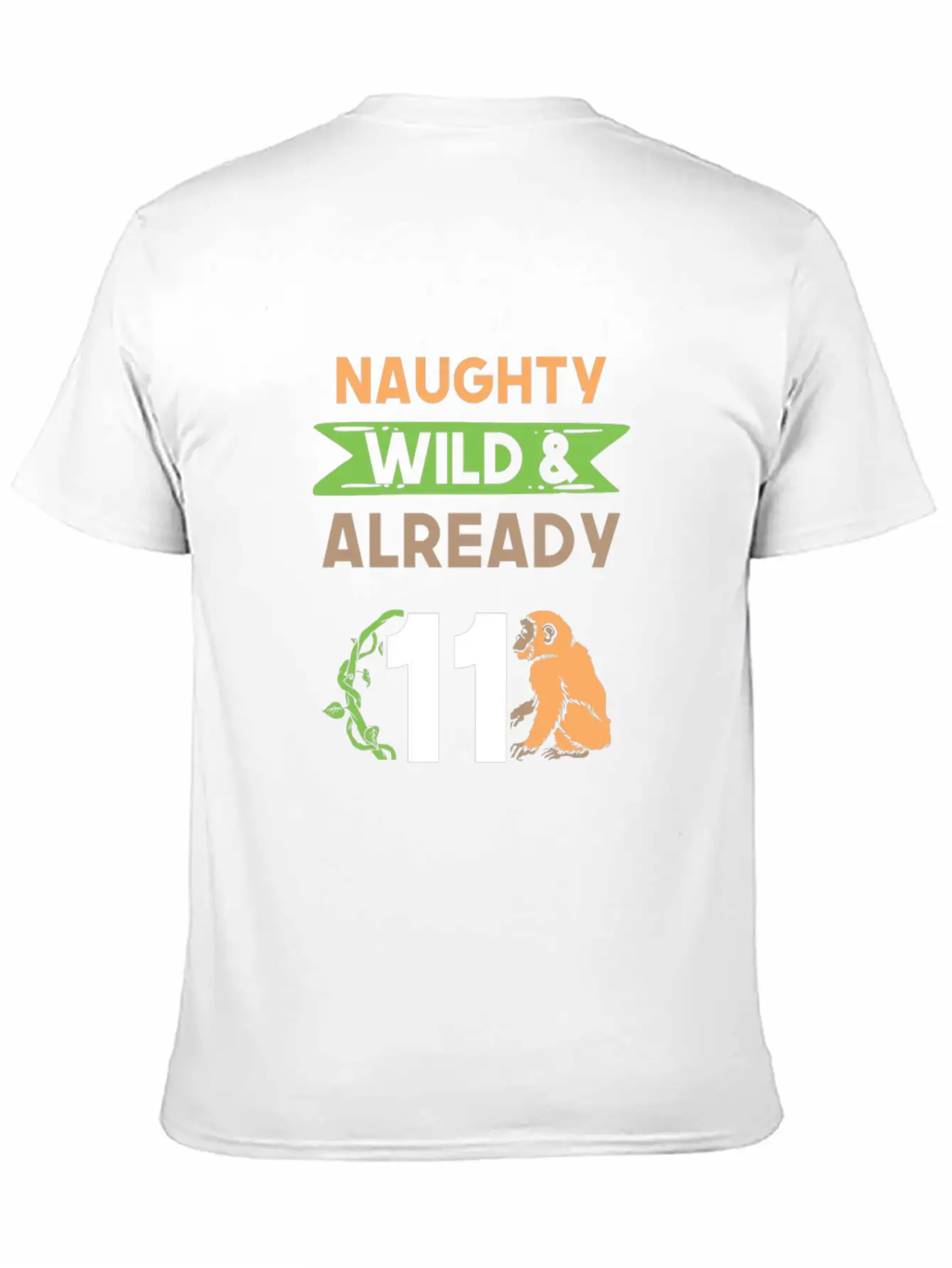 Gift 11 Years Birthday Girl Boy Ape Monkey Unisex Casual T-Shirt – Clean Design For Daily Comfort
