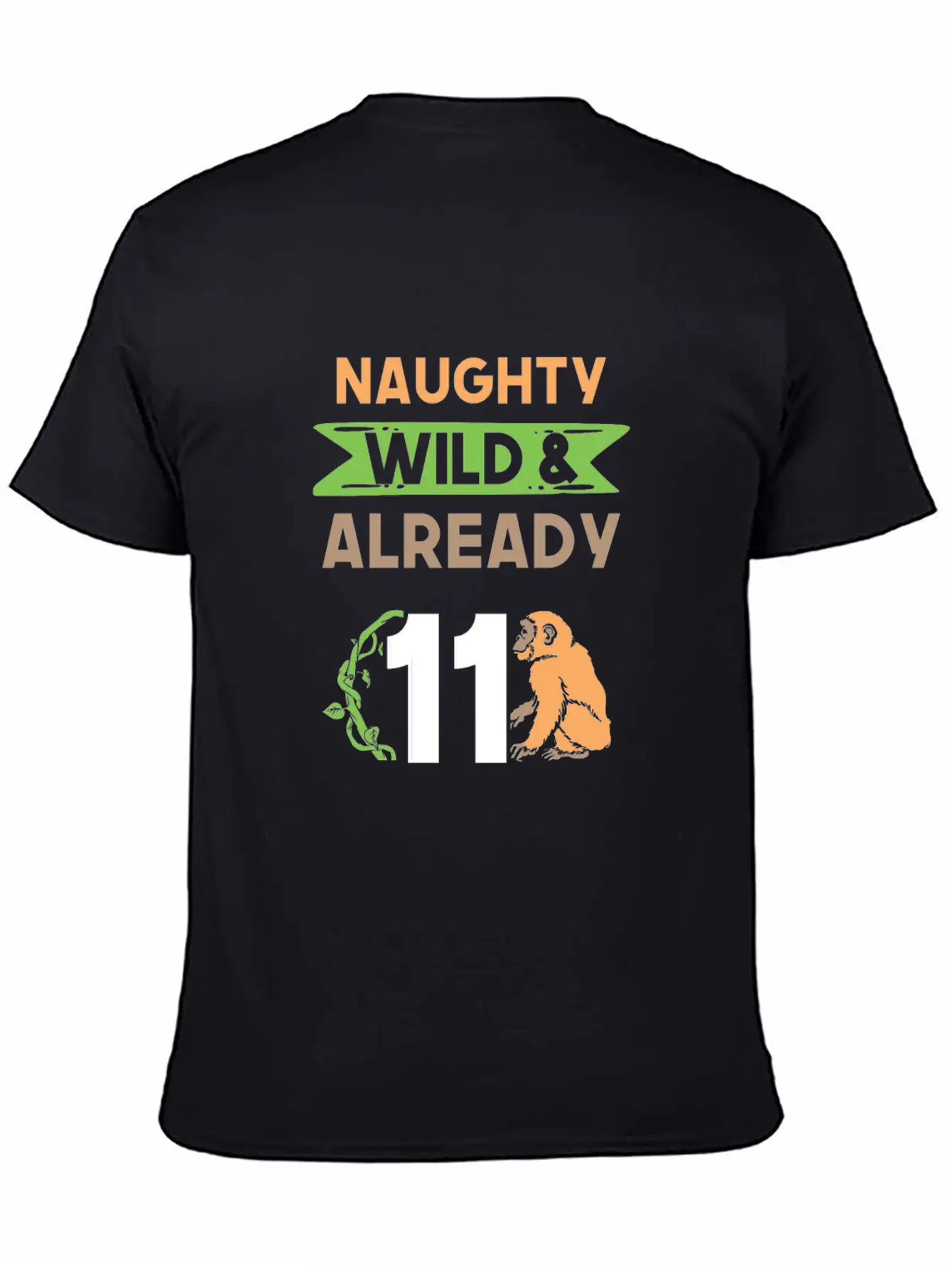 Gift 11 Years Birthday Girl Boy Ape Monkey Unisex Casual T-Shirt – Clean Design For Daily Comfort