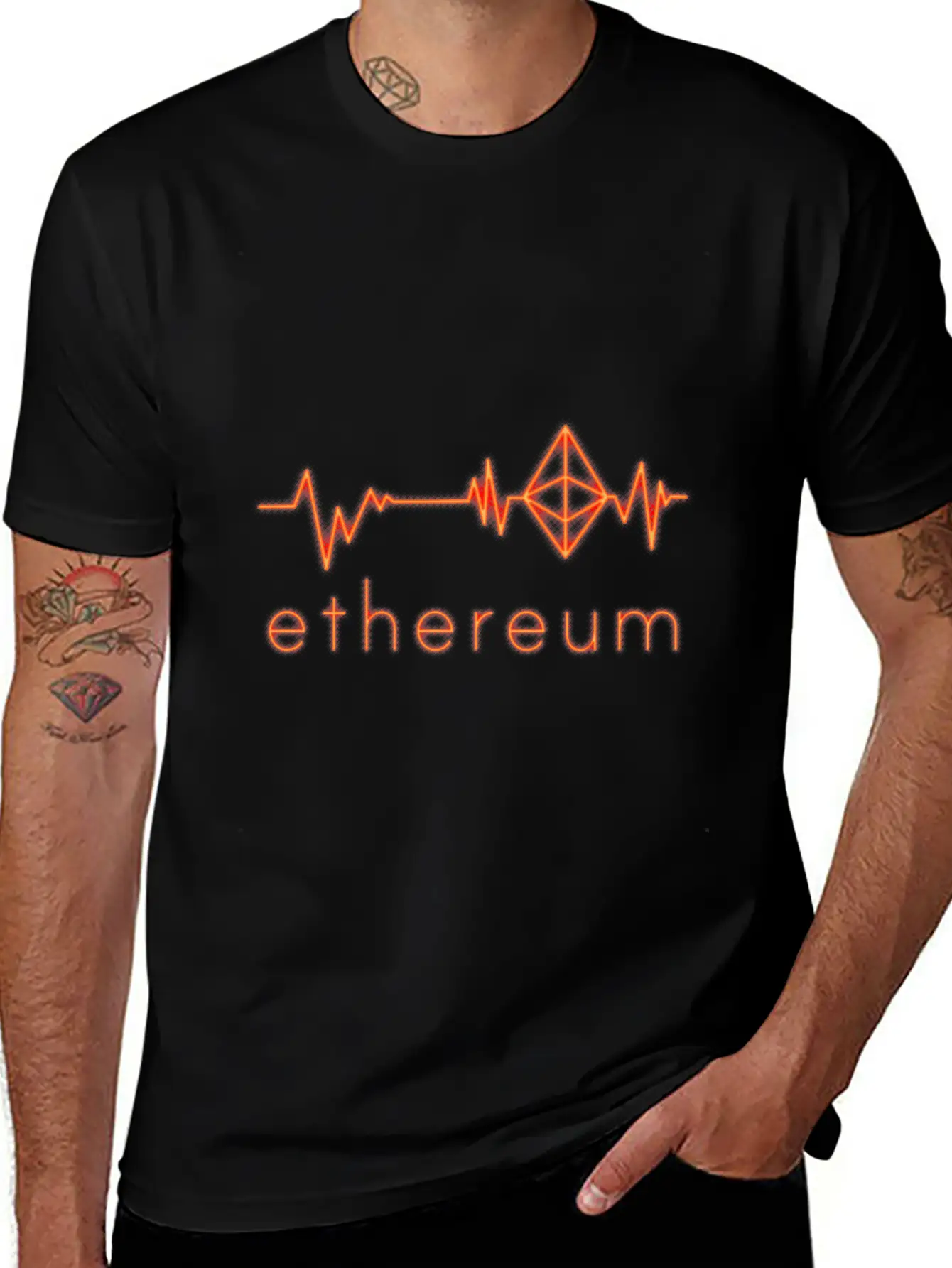 (Gift) Ethereum Heartbeat Breathable Soft Cotton T-Shirt – Timeless Casual Look