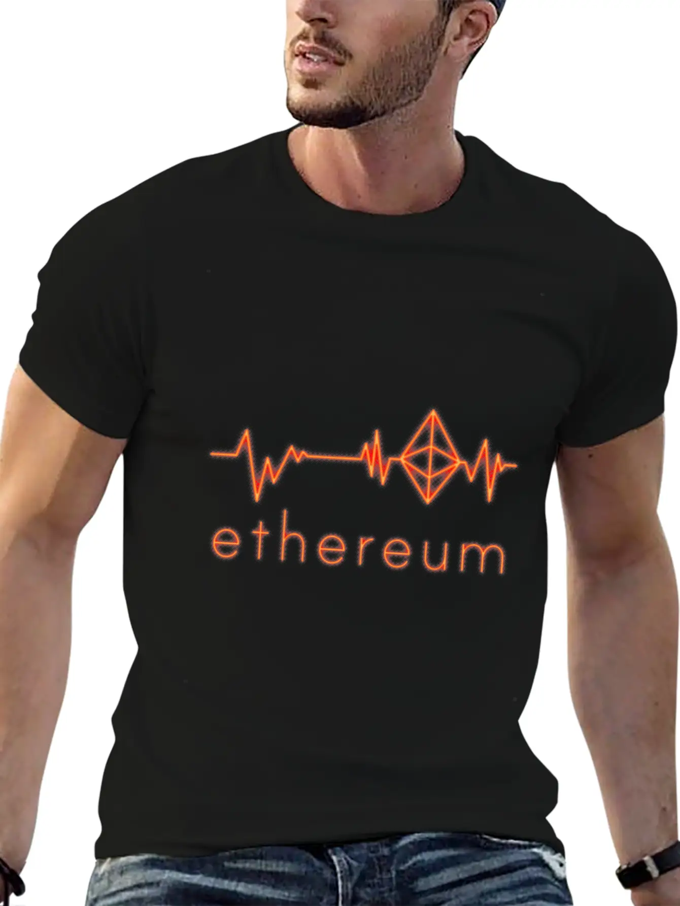 (Gift) Ethereum Heartbeat Breathable Soft Cotton T-Shirt – Timeless Casual Look