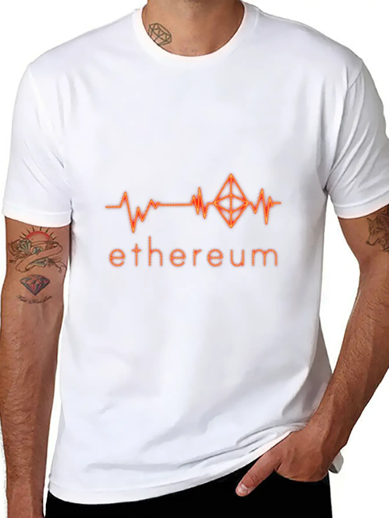 (Gift) Ethereum Heartbeat Breathable Soft Cotton T-Shirt – Timeless Casual Look