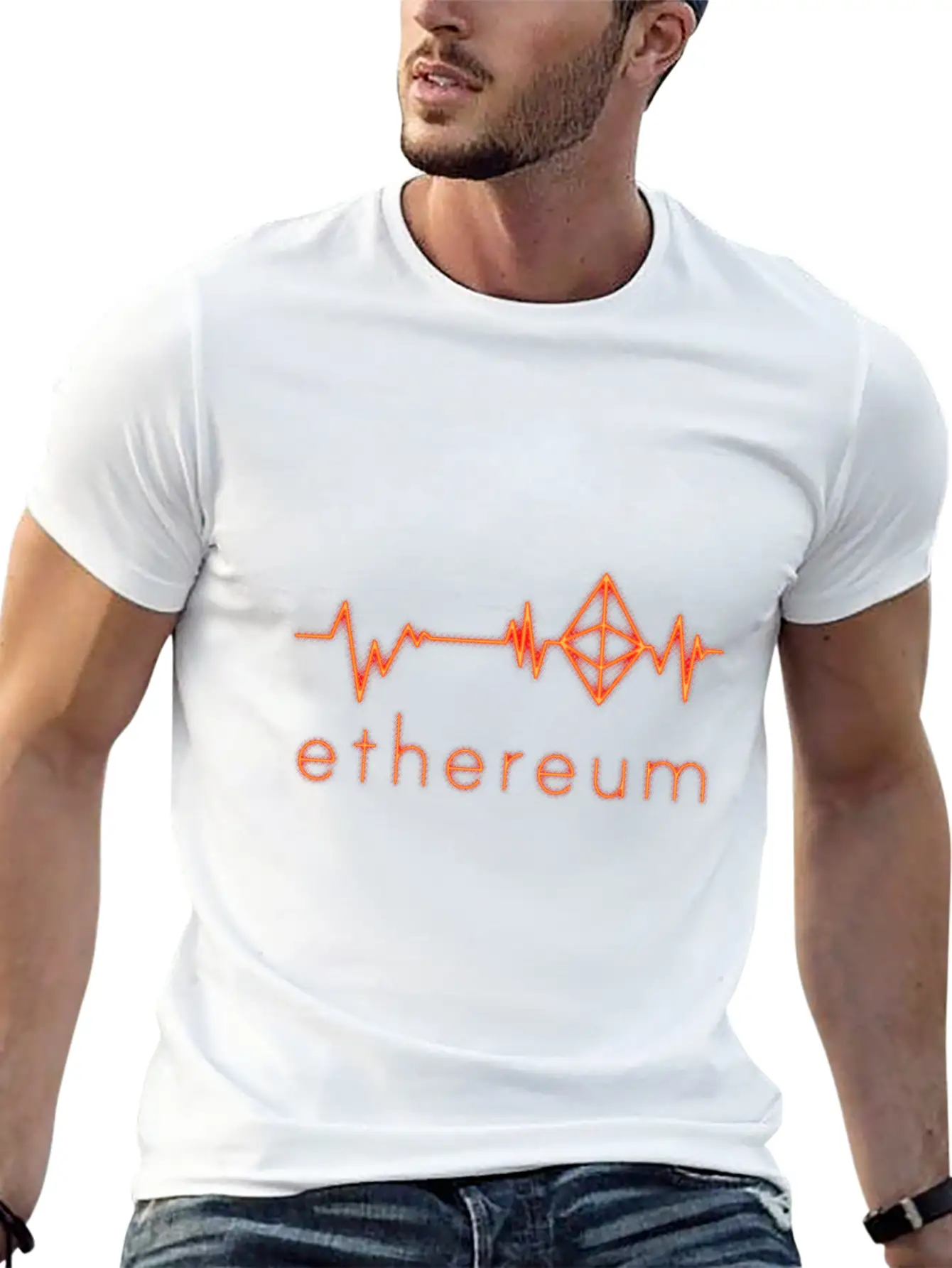 (Gift) Ethereum Heartbeat Breathable Soft Cotton T-Shirt – Timeless Casual Look