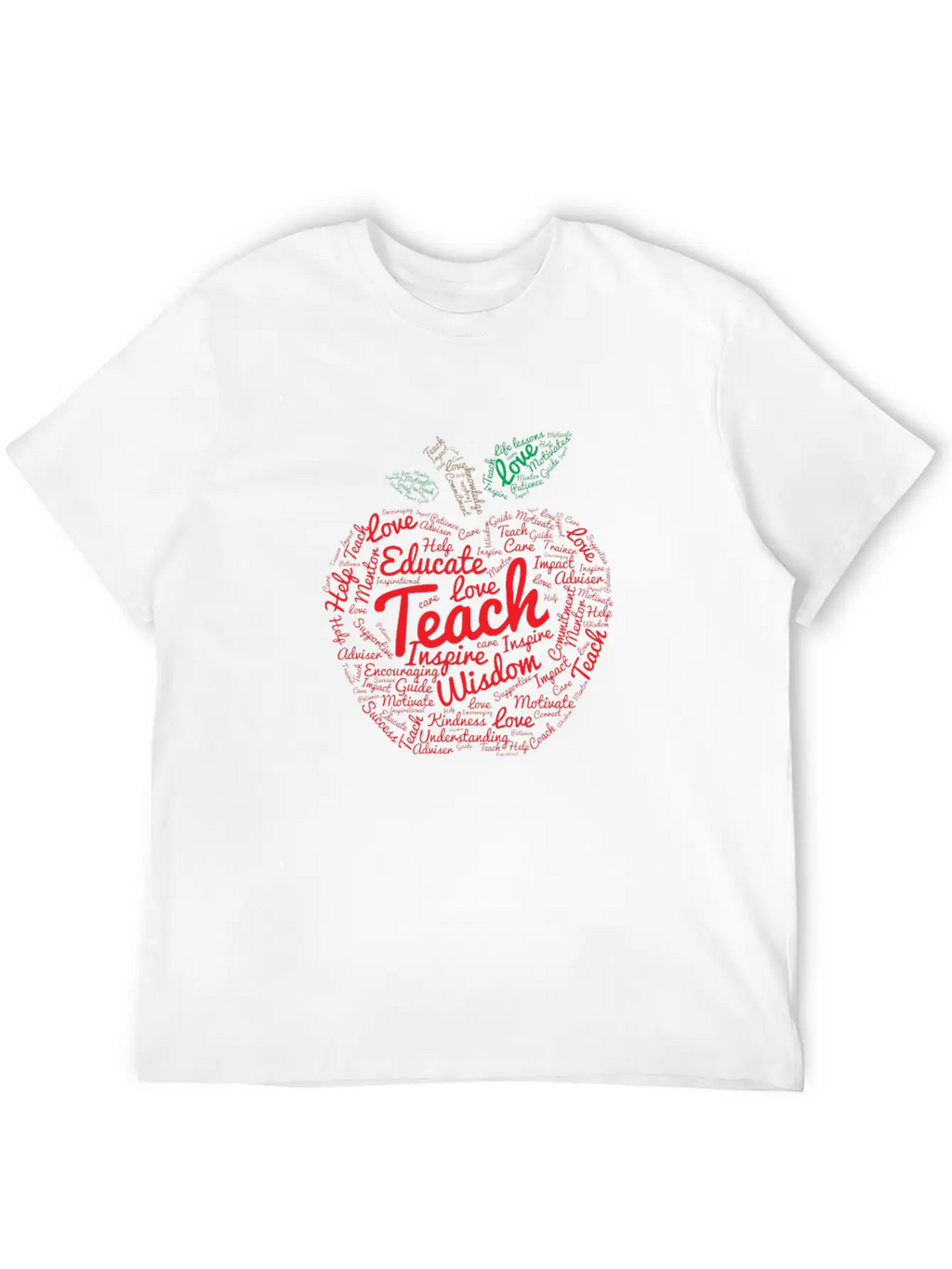 Gift For Teacher Graphic Teacher Word Cloud Essential Cotton Tee For Daily Outfits – Unisex Style