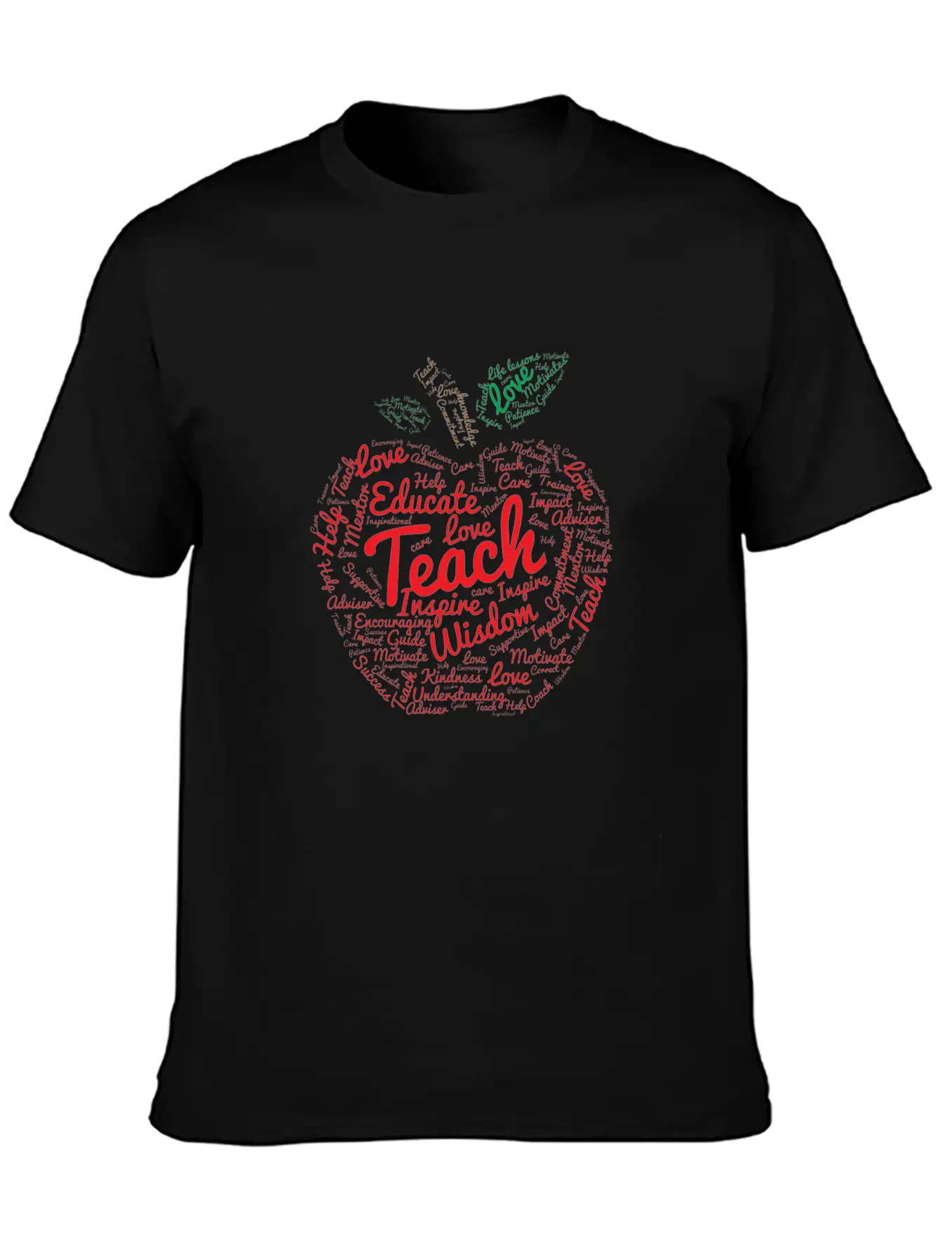 Gift For Teacher Graphic Teacher Word Cloud Essential Cotton Tee For Daily Outfits – Unisex Style