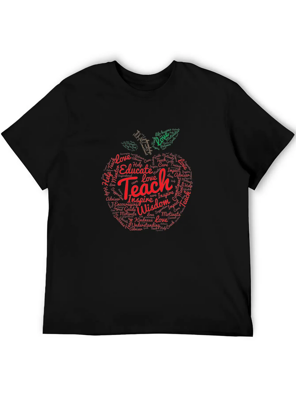 Gift For Teacher Graphic Teacher Word Cloud Essential Cotton Tee For Daily Outfits – Unisex Style