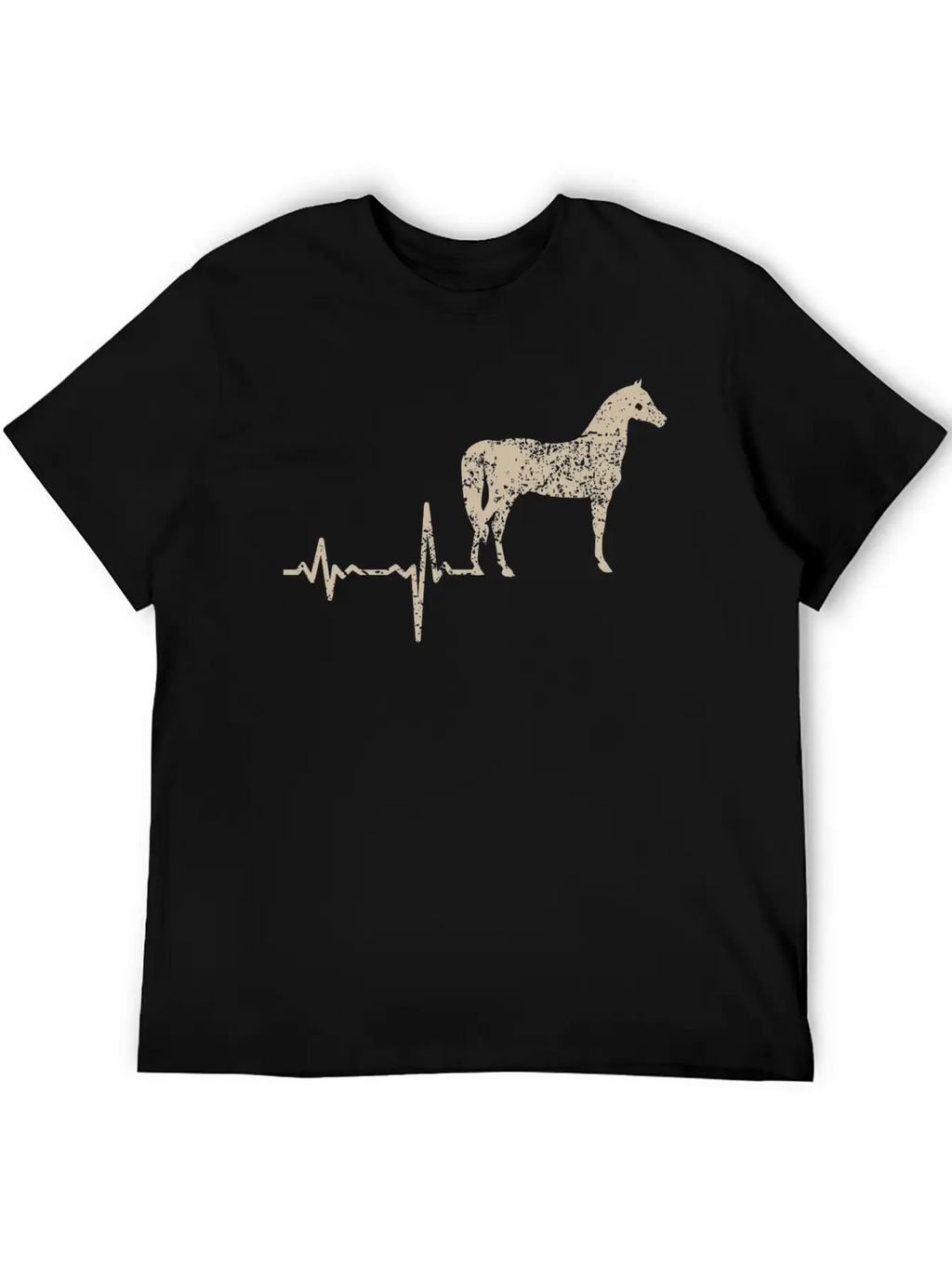 Gift Heartbeat Horse Unisex Short Sleeve Soft Cotton T-Shirt – Casual Everyday Wear