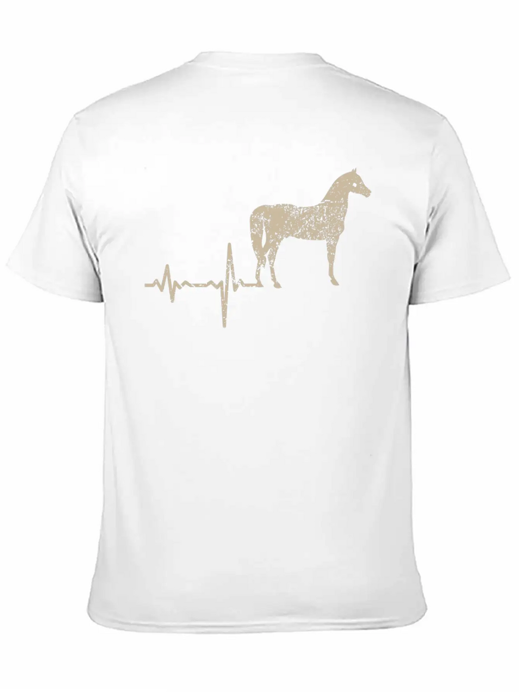 Gift Heartbeat Horse Unisex Short Sleeve Soft Cotton T-Shirt – Casual Everyday Wear