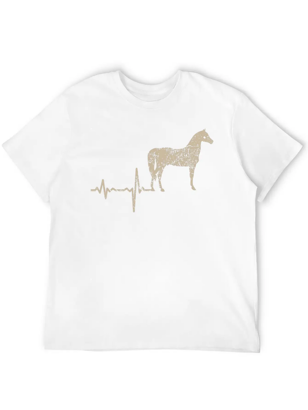 Gift Heartbeat Horse Unisex Short Sleeve Soft Cotton T-Shirt – Casual Everyday Wear
