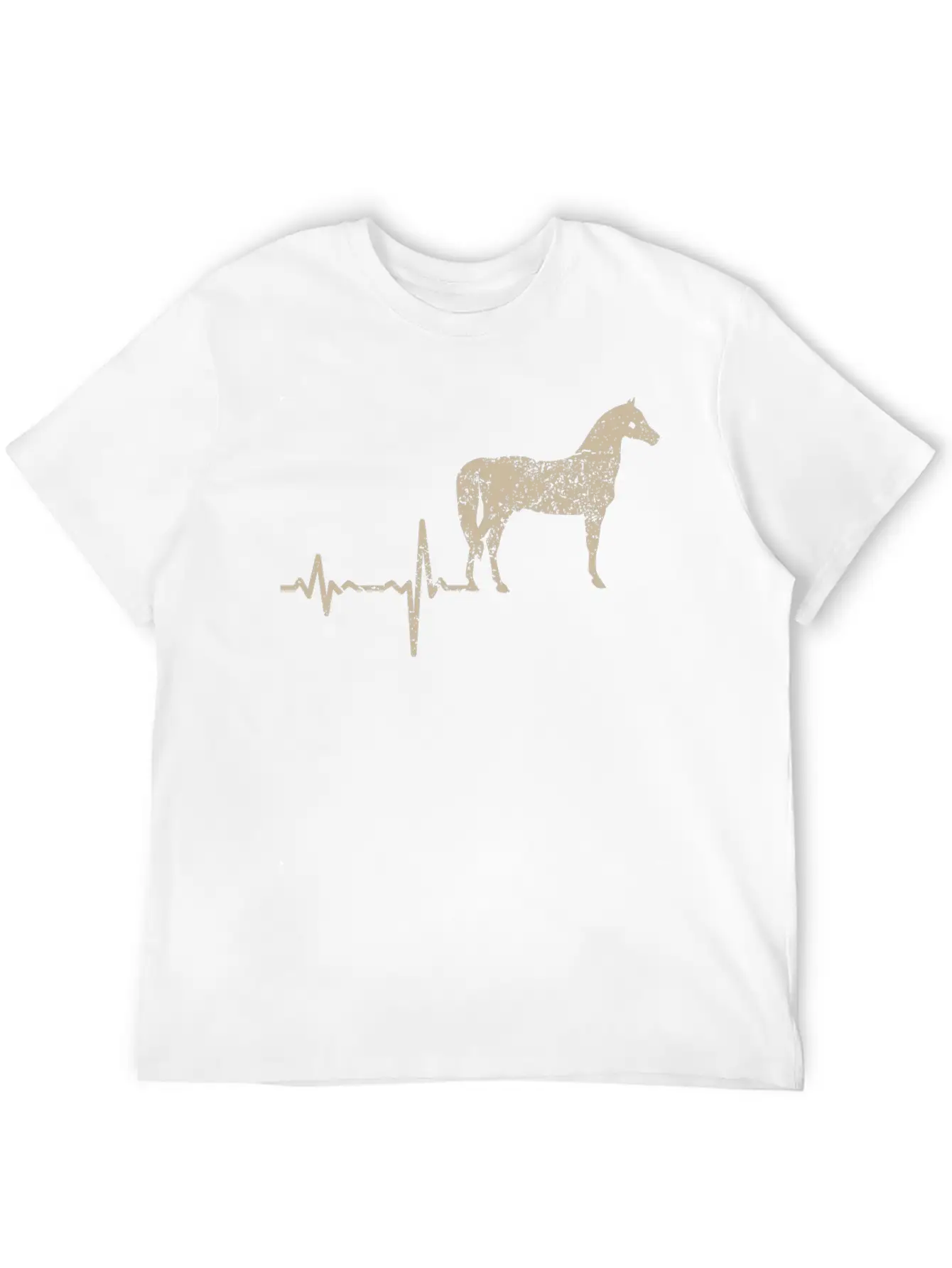Gift Heartbeat Horse Unisex Short Sleeve Soft Cotton T-Shirt – Casual Everyday Wear