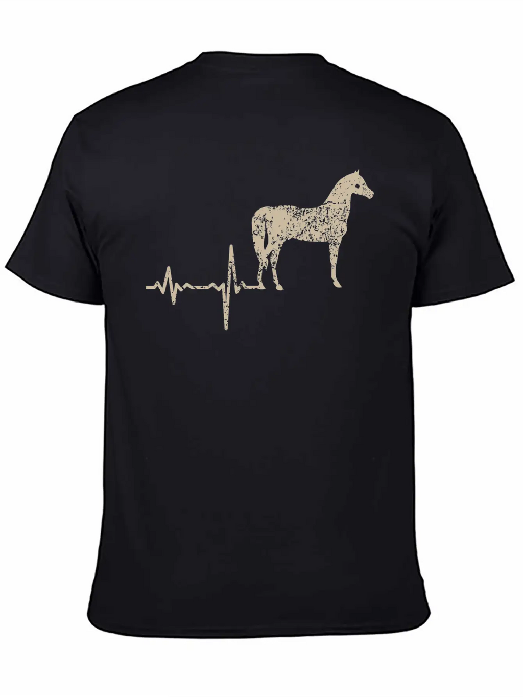 Gift Heartbeat Horse Unisex Short Sleeve Soft Cotton T-Shirt – Casual Everyday Wear