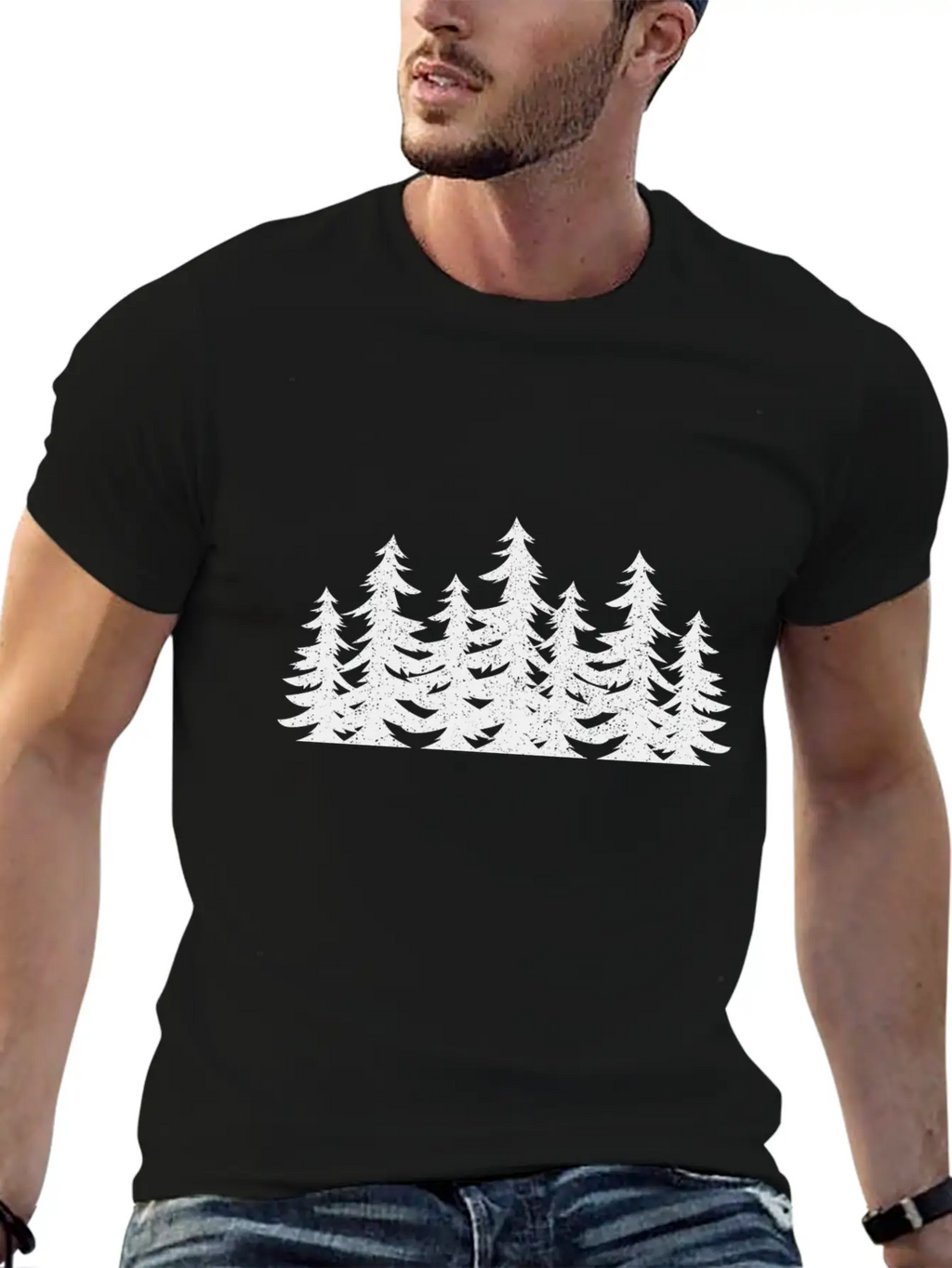 Gift Nature Planet Forest Silhouette Art Classic Fit Graphic Tee For Daily Comfort – Unisex Cotton Shirt