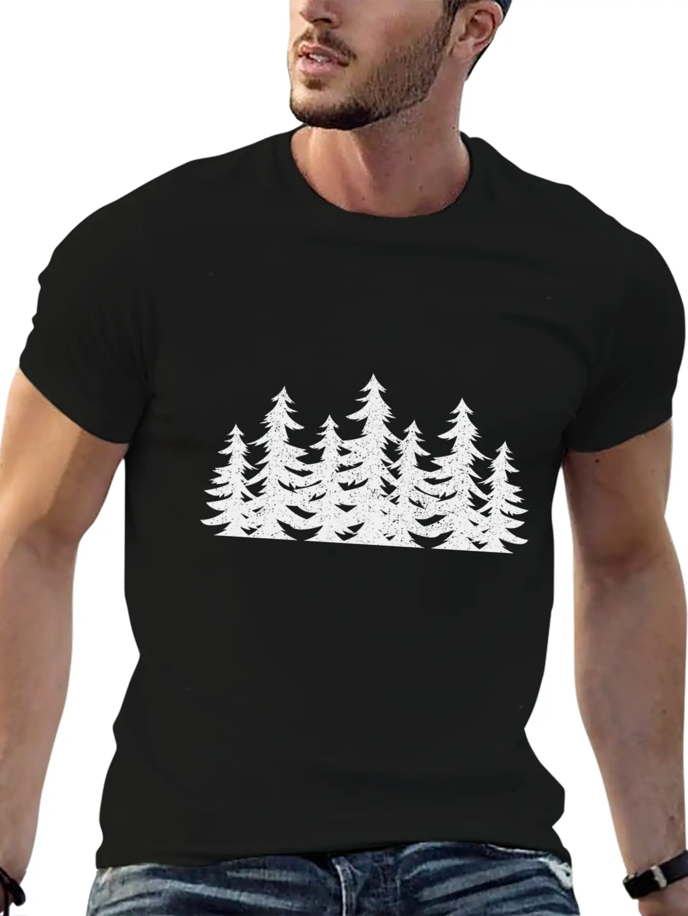 Gift Nature Planet Forest Silhouette Art Classic Fit Graphic Tee For Daily Comfort – Unisex Cotton Shirt