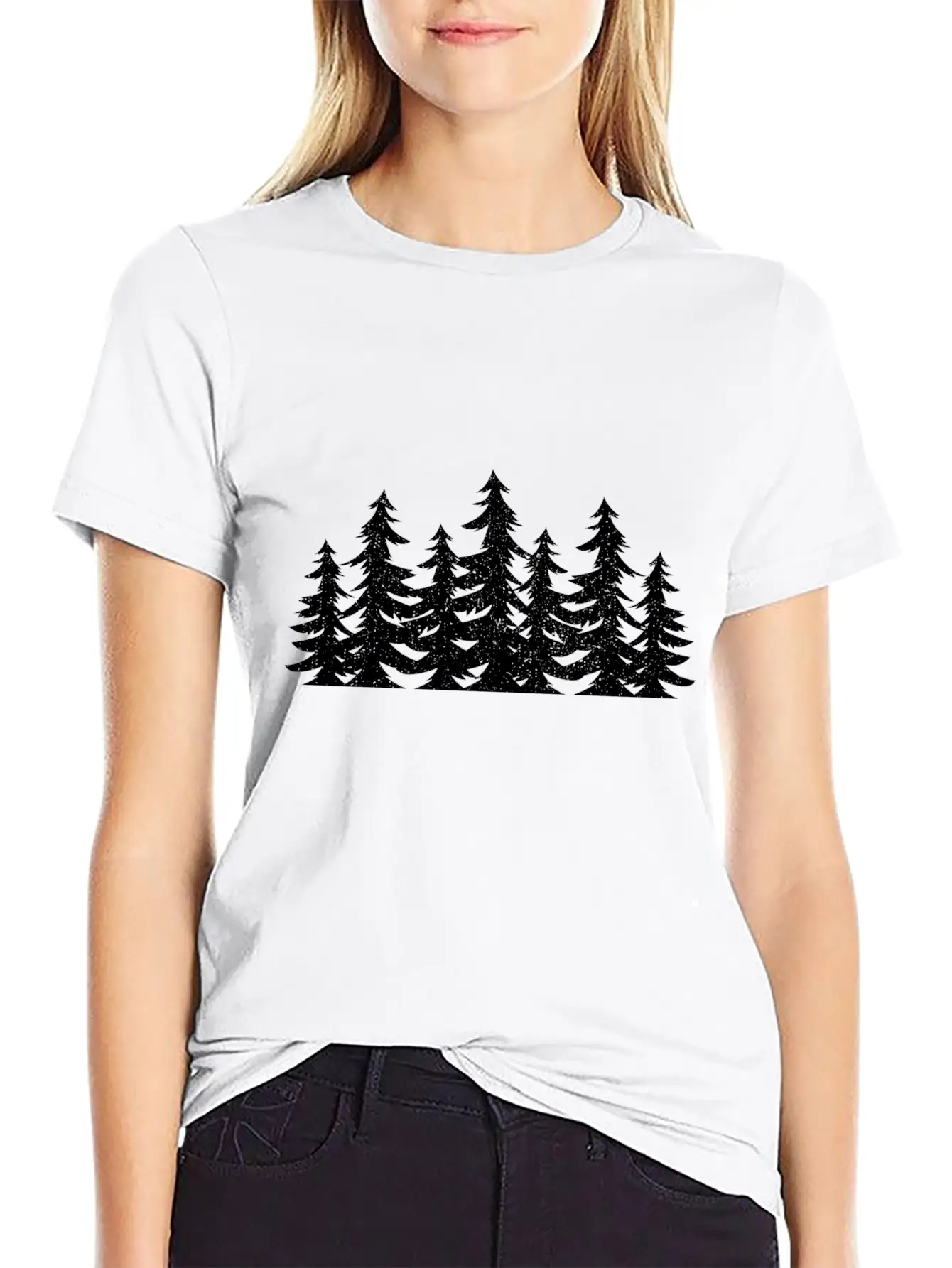 Gift Nature Planet Forest Silhouette Art Classic Fit Graphic Tee For Daily Comfort – Unisex Cotton Shirt