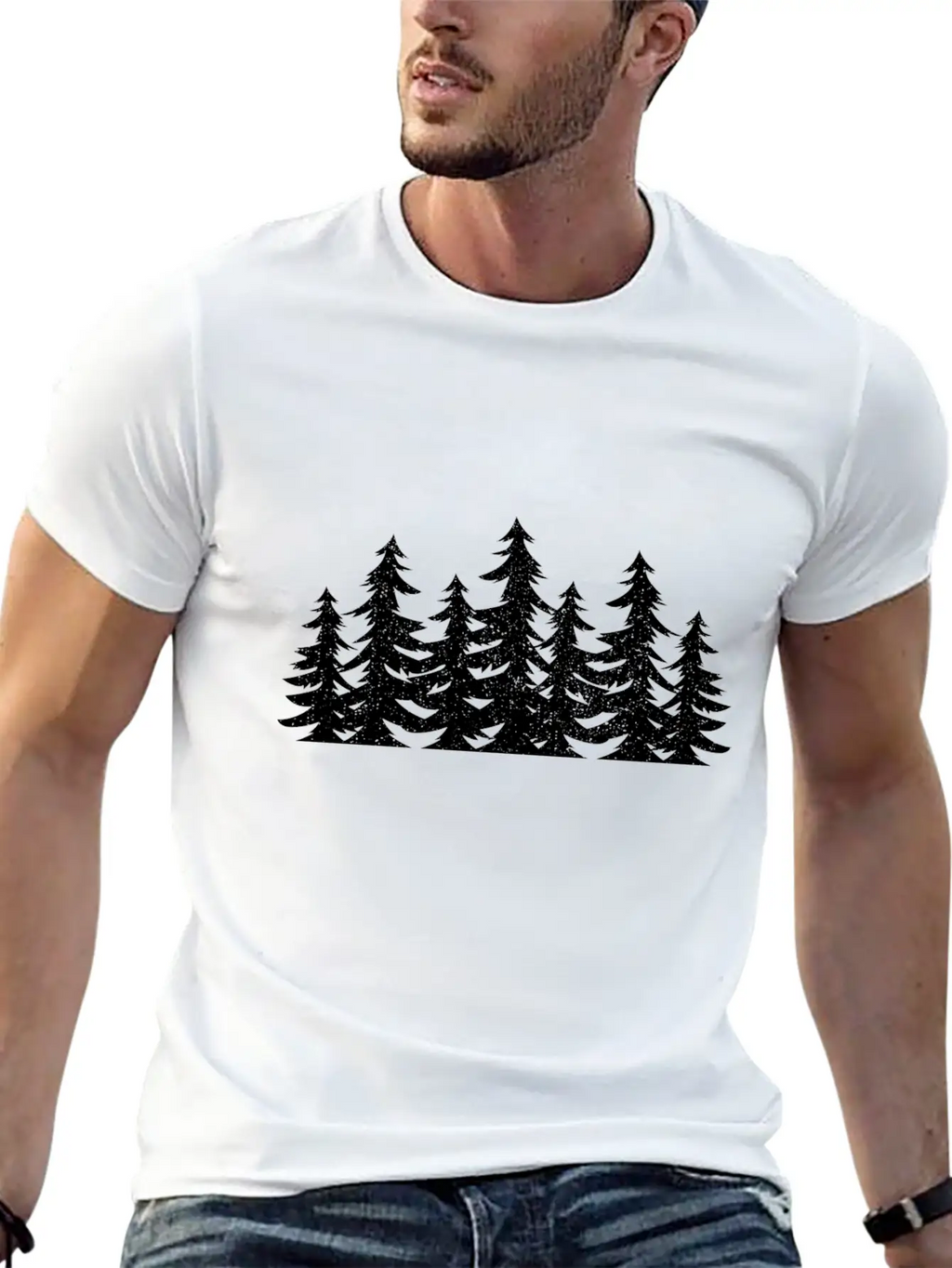 Gift Nature Planet Forest Silhouette Art Classic Fit Graphic Tee For Daily Comfort – Unisex Cotton Shirt