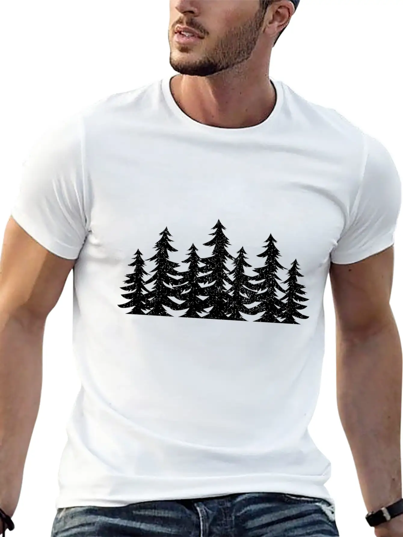 Gift Nature Planet Forest Silhouette Art Classic Fit Graphic Tee For Daily Comfort – Unisex Cotton Shirt