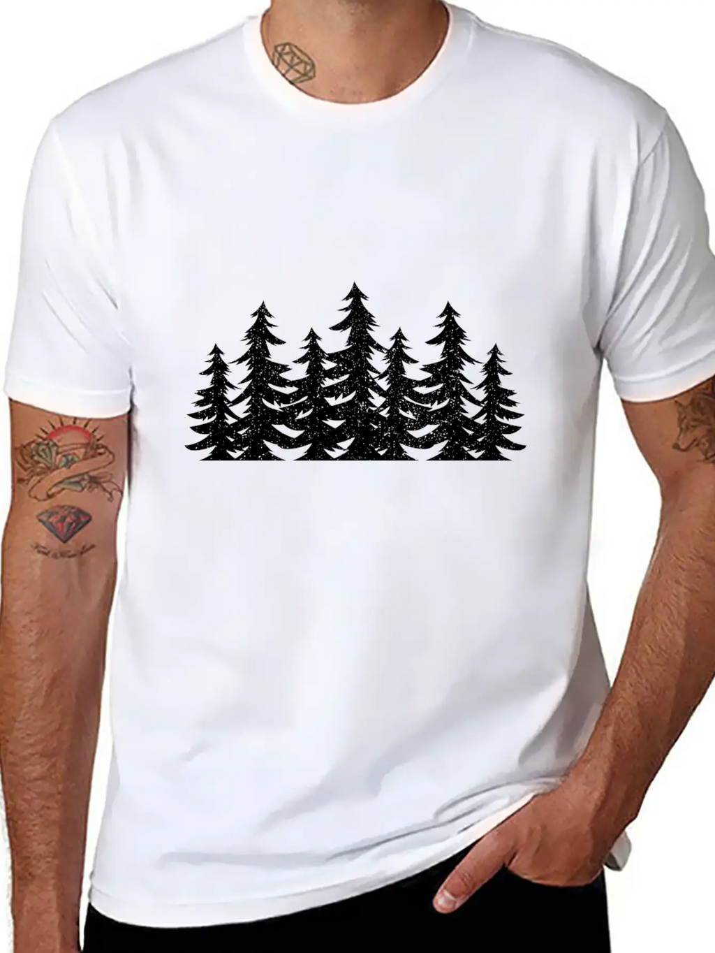 Gift Nature Planet Forest Silhouette Art Classic Fit Graphic Tee For Daily Comfort – Unisex Cotton Shirt