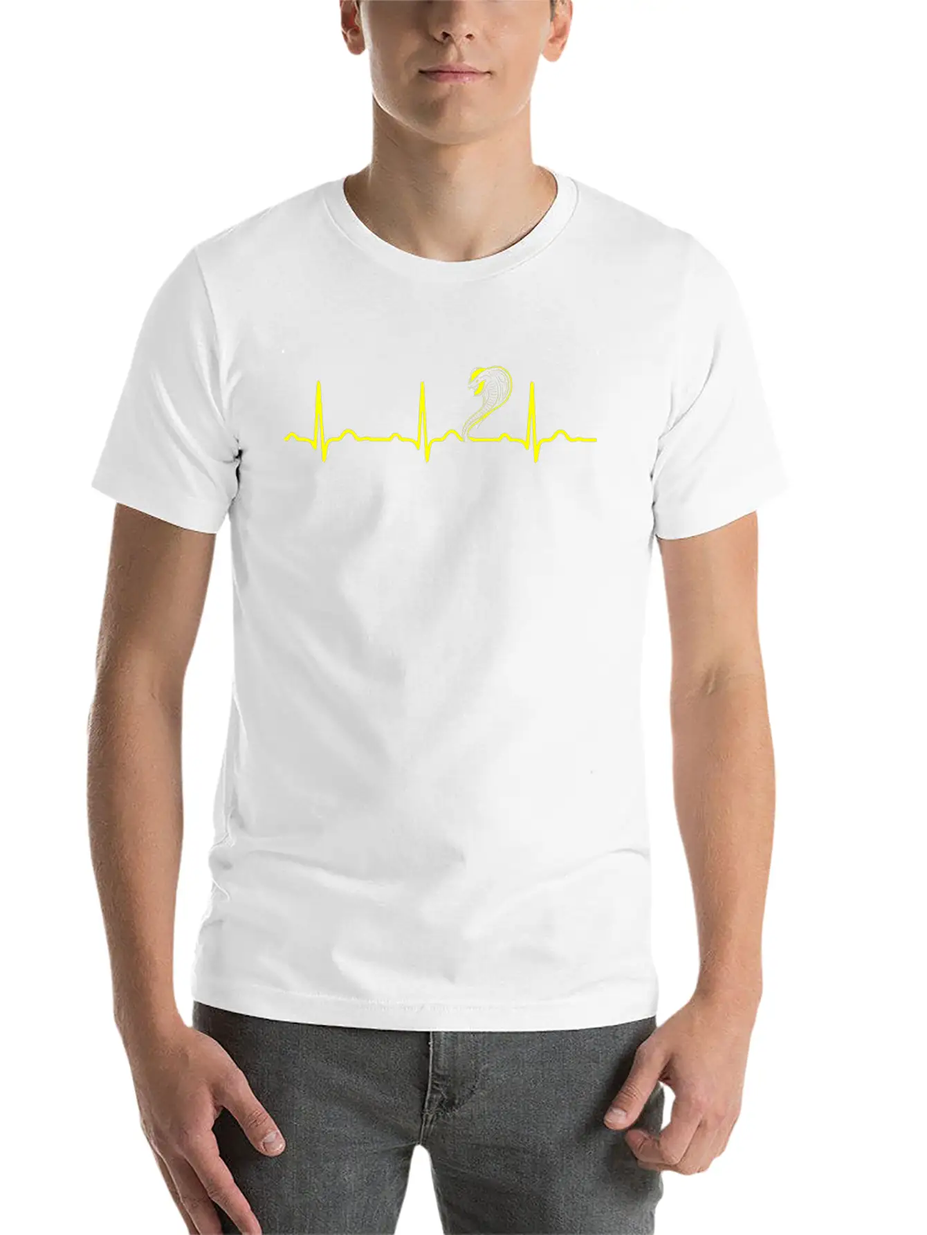 GIFT - SNAKE HEAD COBRA YELLOW Essential Cotton Tee For Daily Outfits – Unisex Style