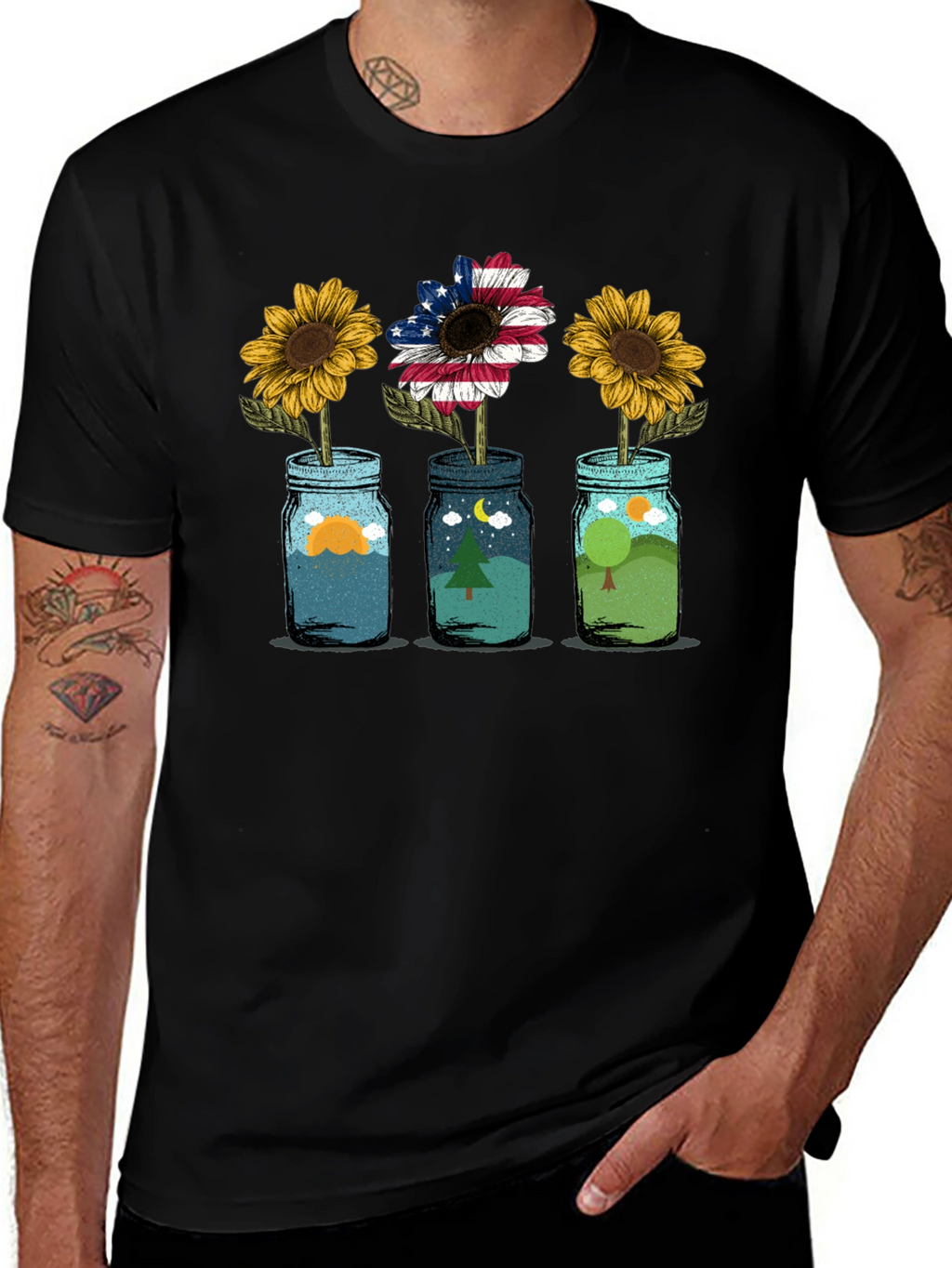 Scenic Sunflower Graphic Tee