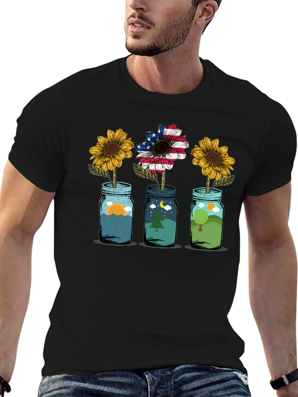 Scenic Sunflower Graphic Tee