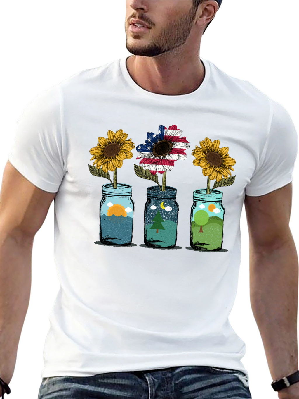 Scenic Sunflower Graphic Tee
