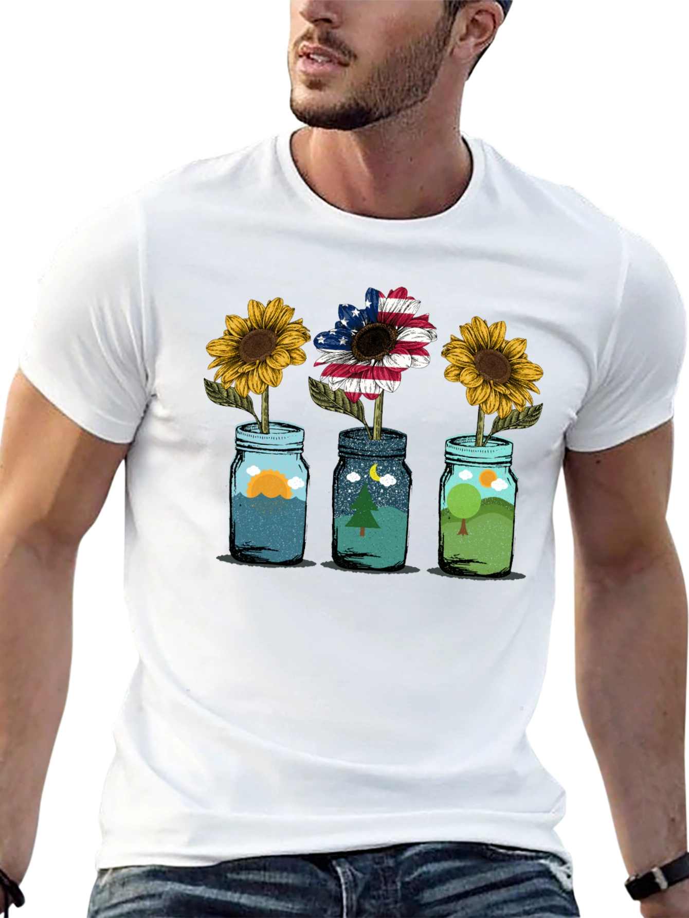 Scenic Sunflower Graphic Tee