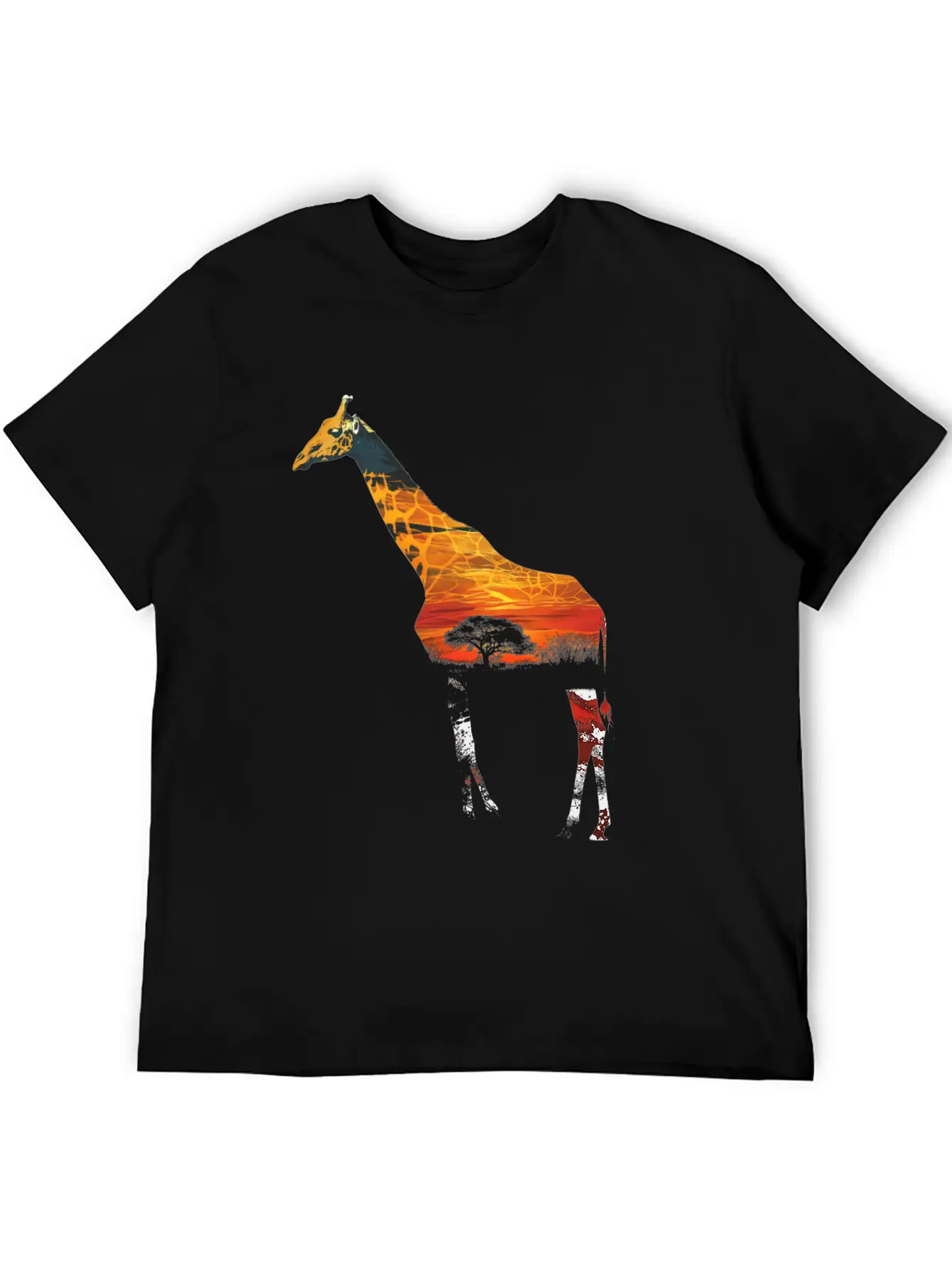 Giraffe African Savannah Unisex Casual T-Shirt – Clean Design For Daily Comfort