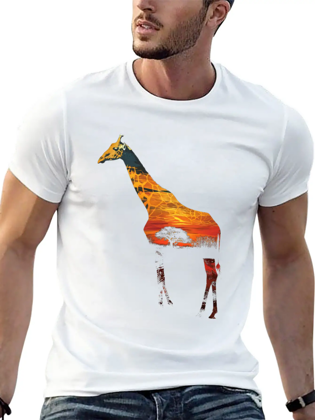 Giraffe African Savannah Unisex Casual T-Shirt – Clean Design For Daily Comfort