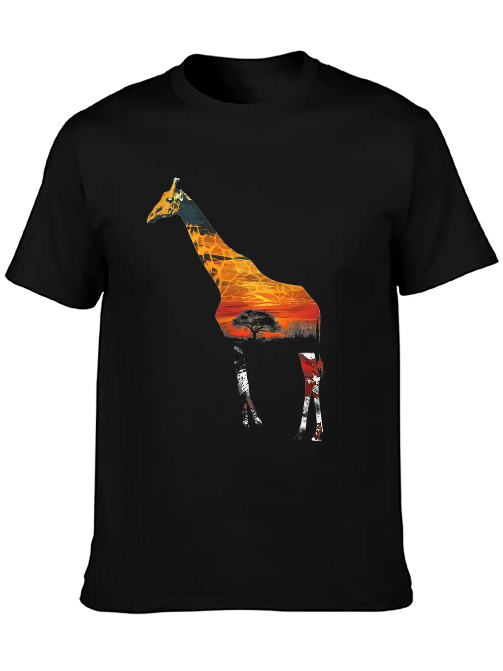 Giraffe African Savannah Unisex Casual T-Shirt – Clean Design For Daily Comfort