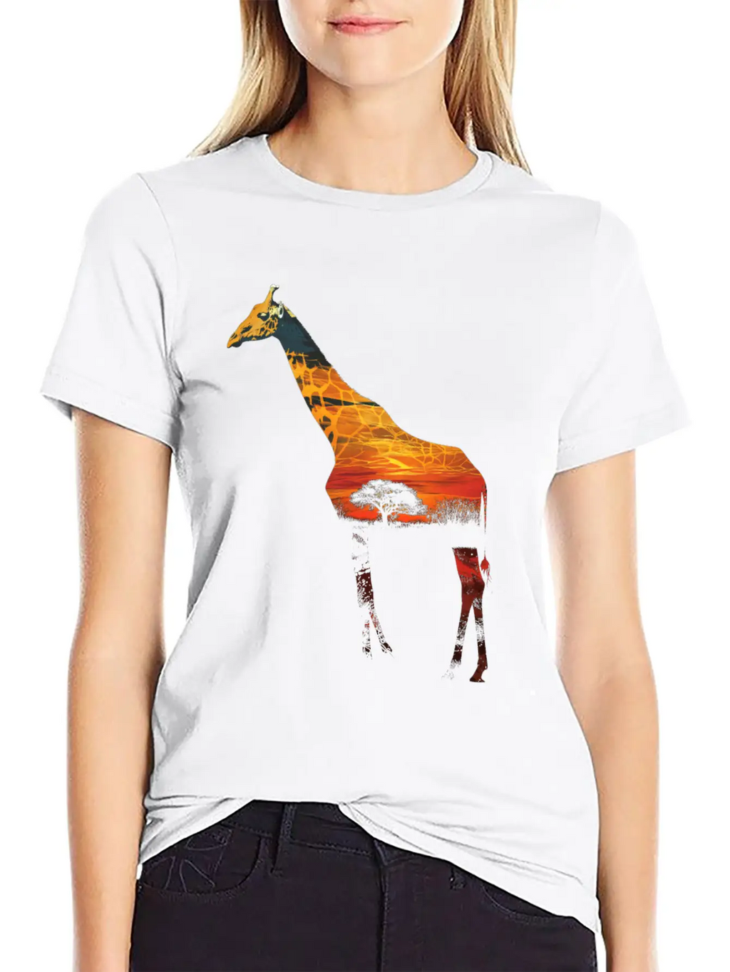 Giraffe African Savannah Unisex Casual T-Shirt – Clean Design For Daily Comfort