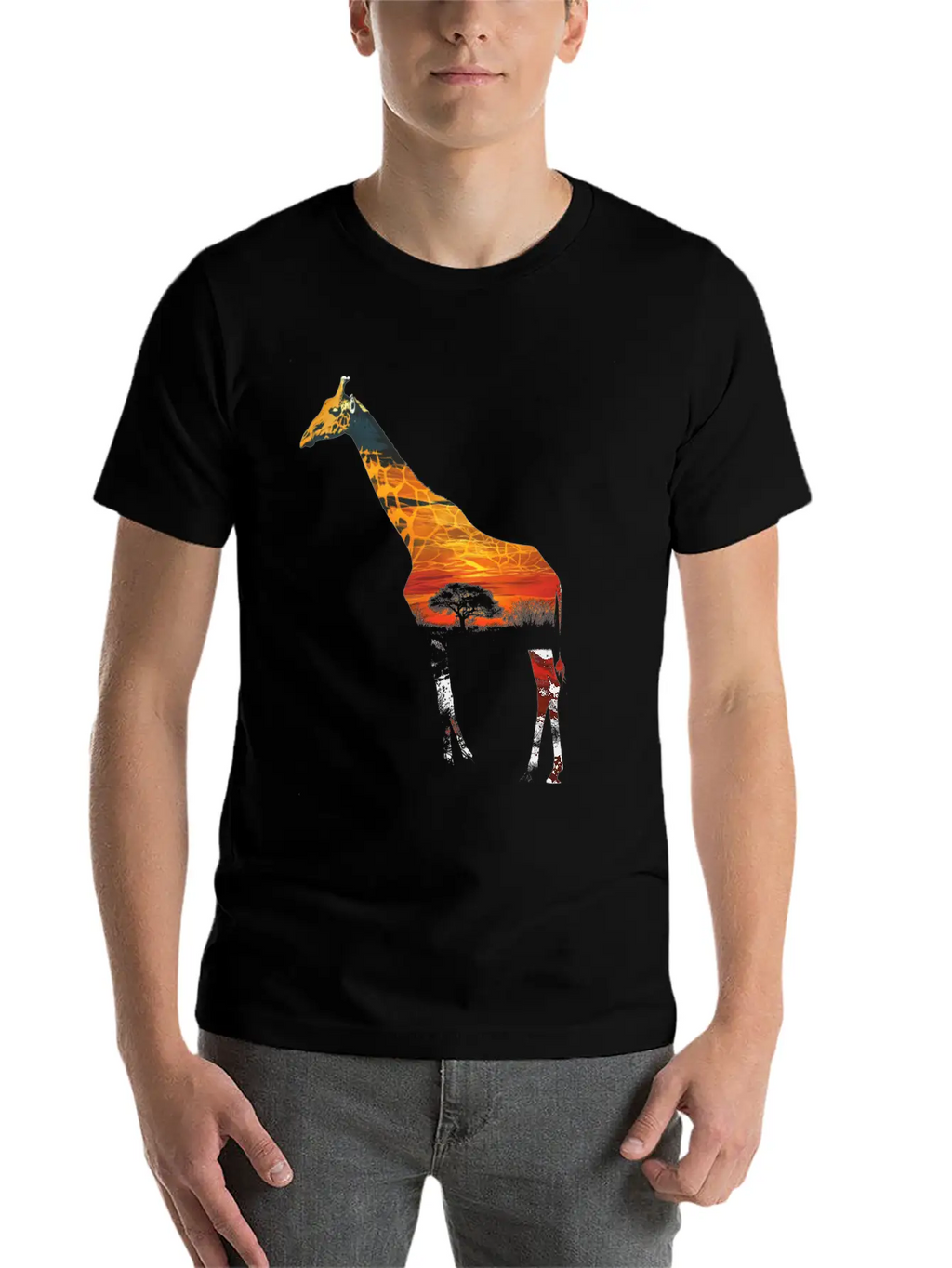 Giraffe African Savannah Unisex Casual T-Shirt – Clean Design For Daily Comfort
