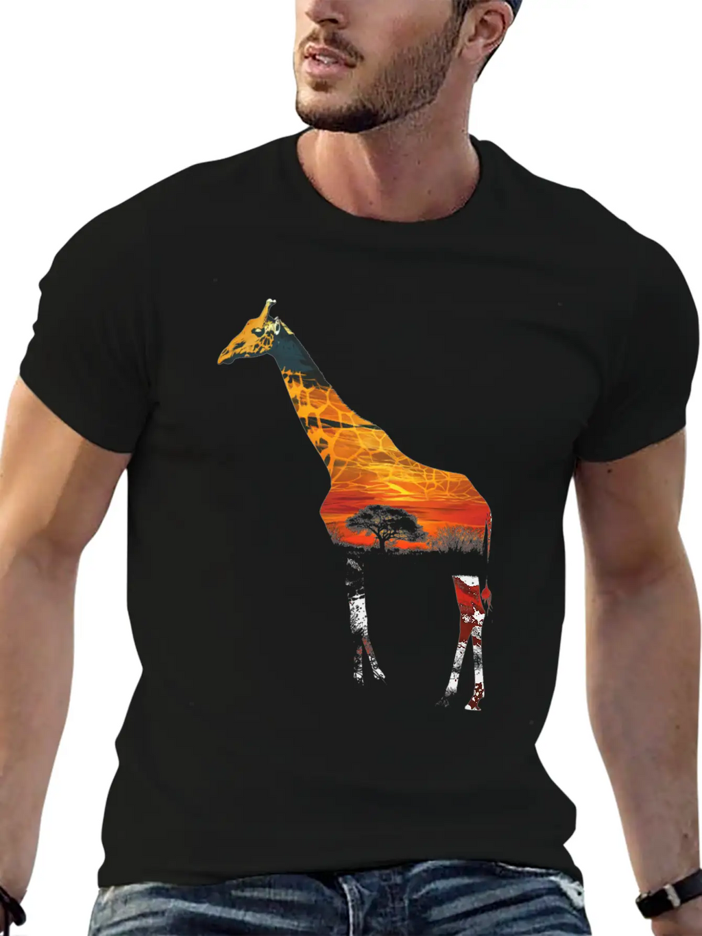 Giraffe African Savannah Unisex Casual T-Shirt – Clean Design For Daily Comfort