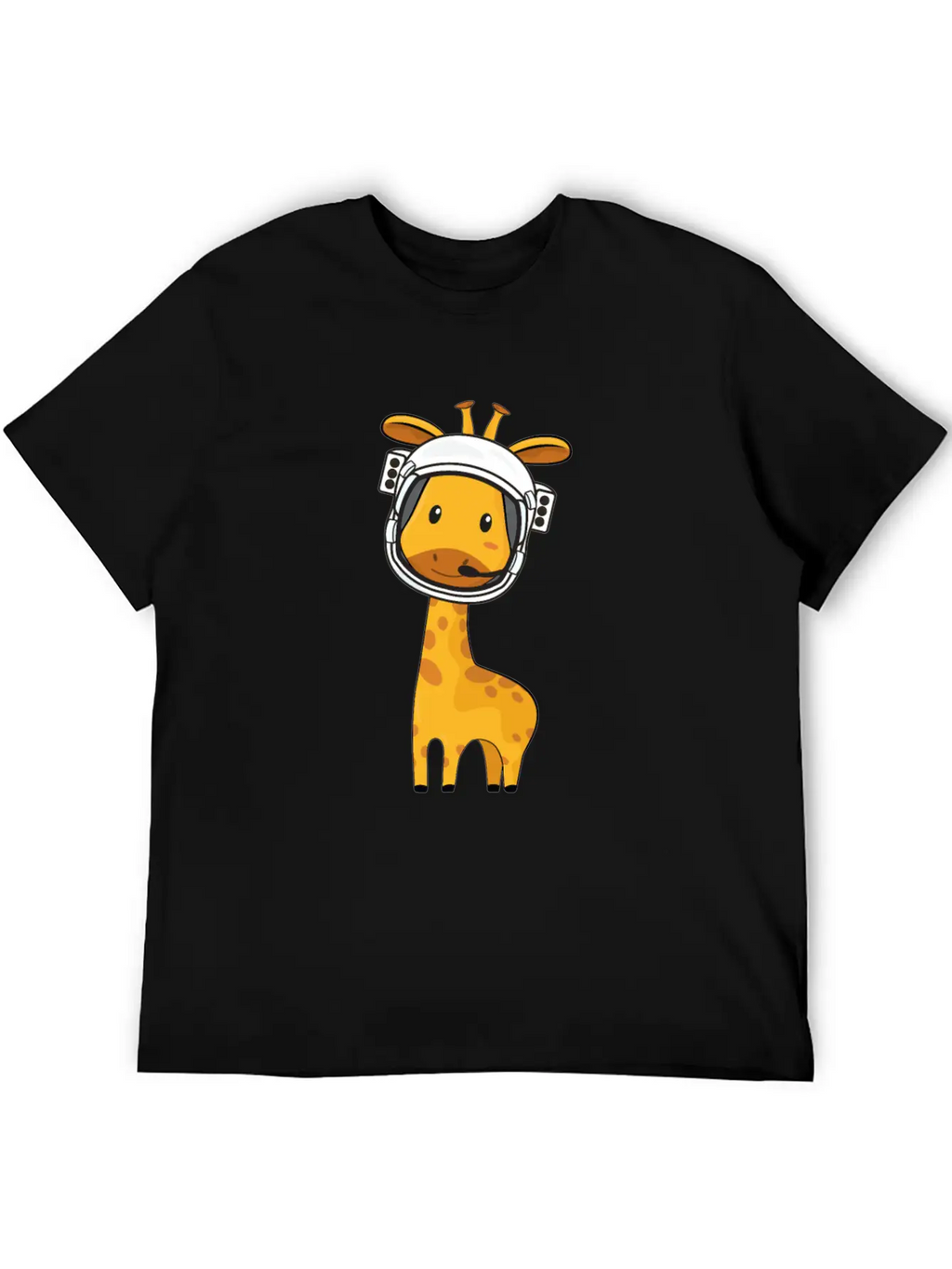 Giraffe Astronaut Classic Fit Graphic Tee For Daily Comfort – Unisex Cotton Shirt