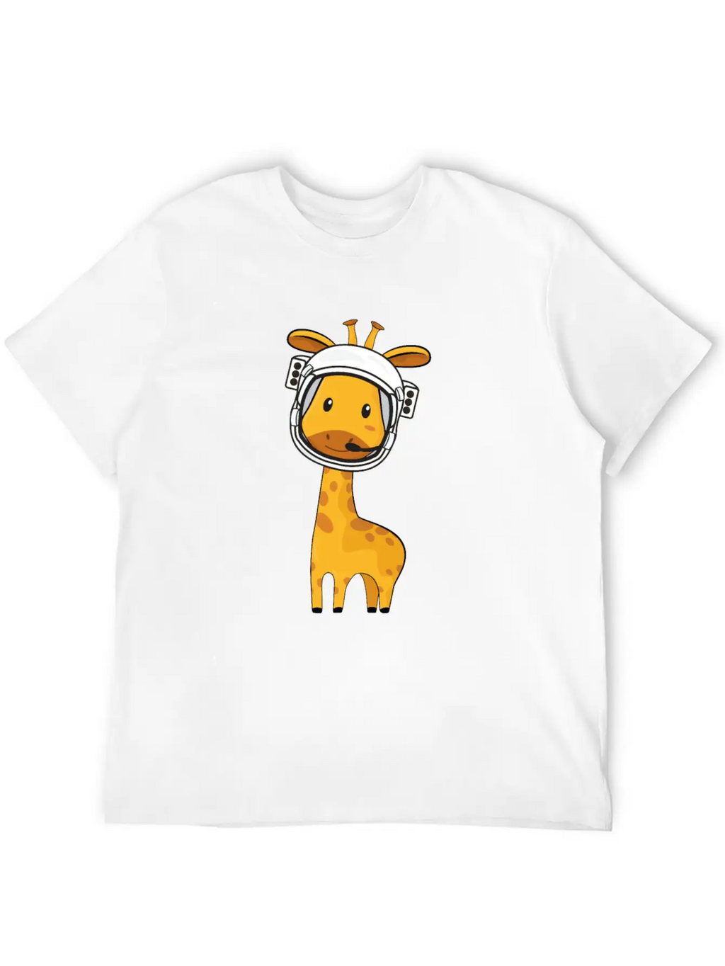 Giraffe Astronaut Unisex Casual T-Shirt – Clean Design For Daily Comfort