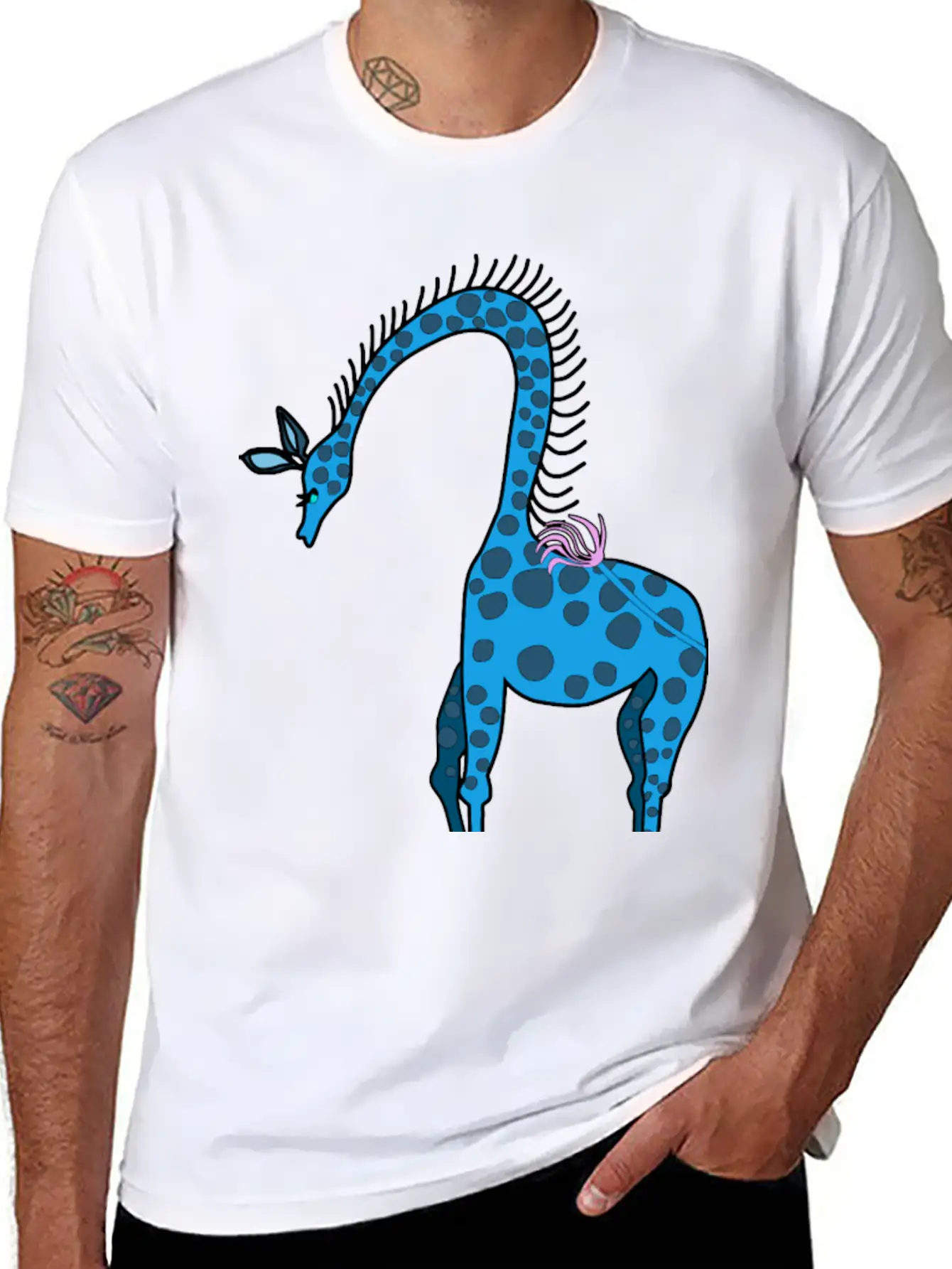 Giraffe Breathable Soft Cotton T-Shirt – Timeless Casual Look