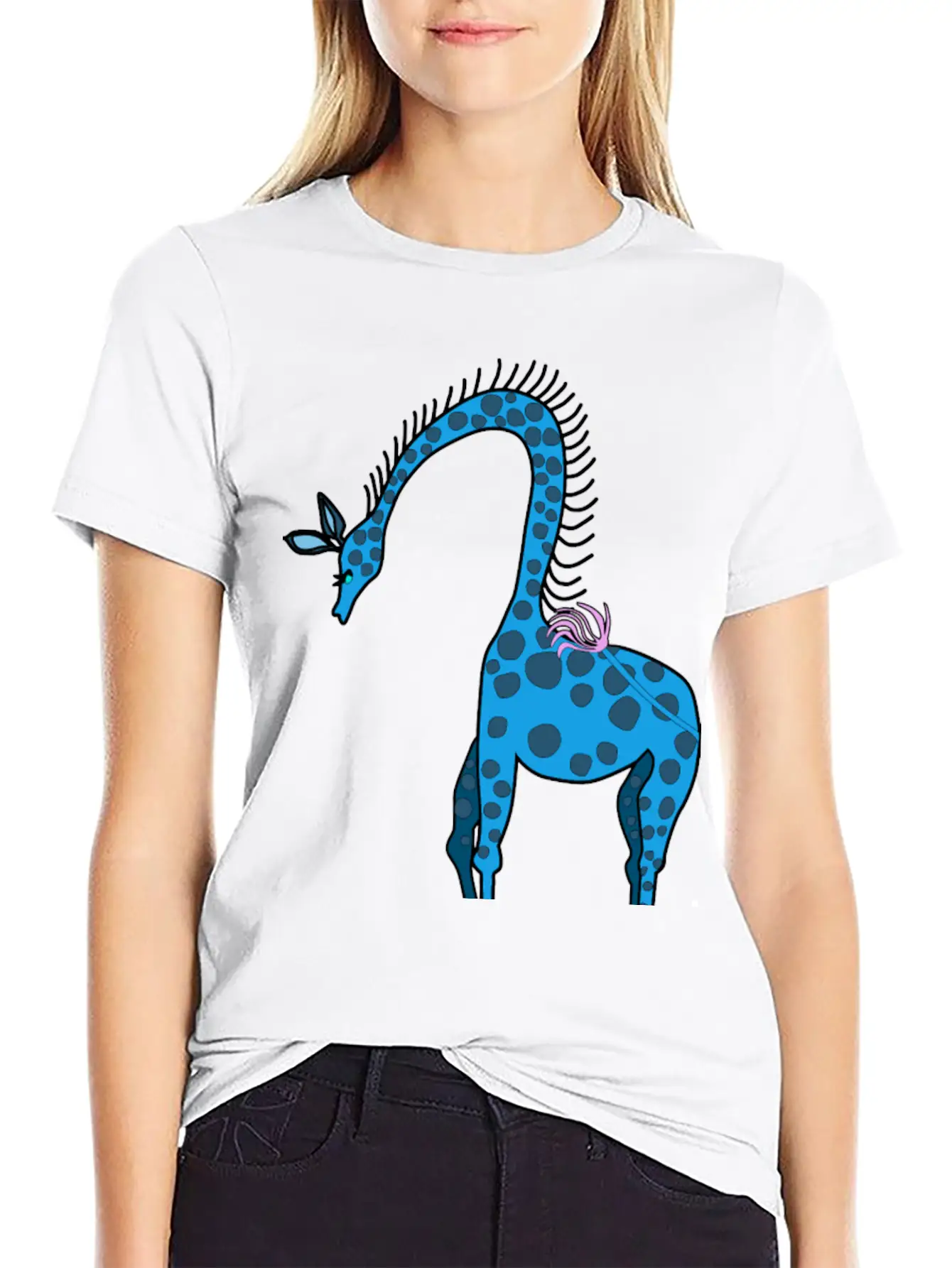Giraffe Breathable Soft Cotton T-Shirt – Timeless Casual Look
