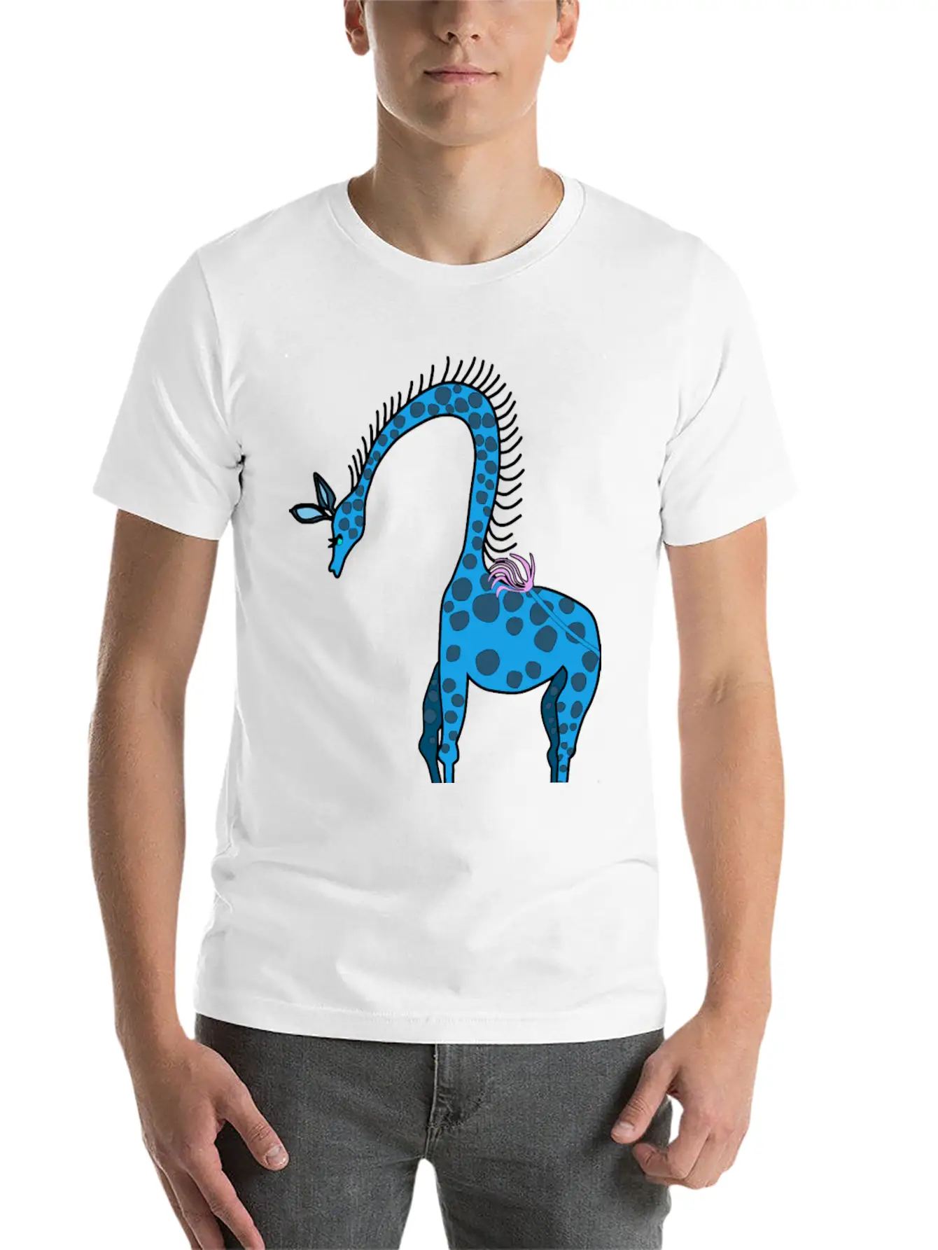 Giraffe Breathable Soft Cotton T-Shirt – Timeless Casual Look