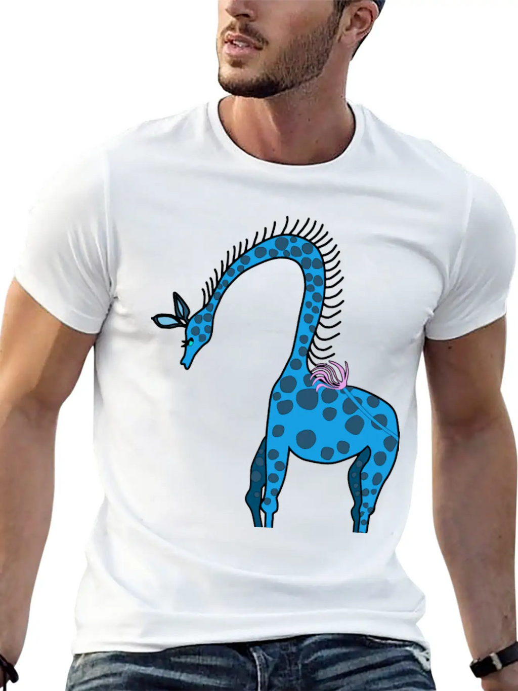 Giraffe Breathable Soft Cotton T-Shirt – Timeless Casual Look