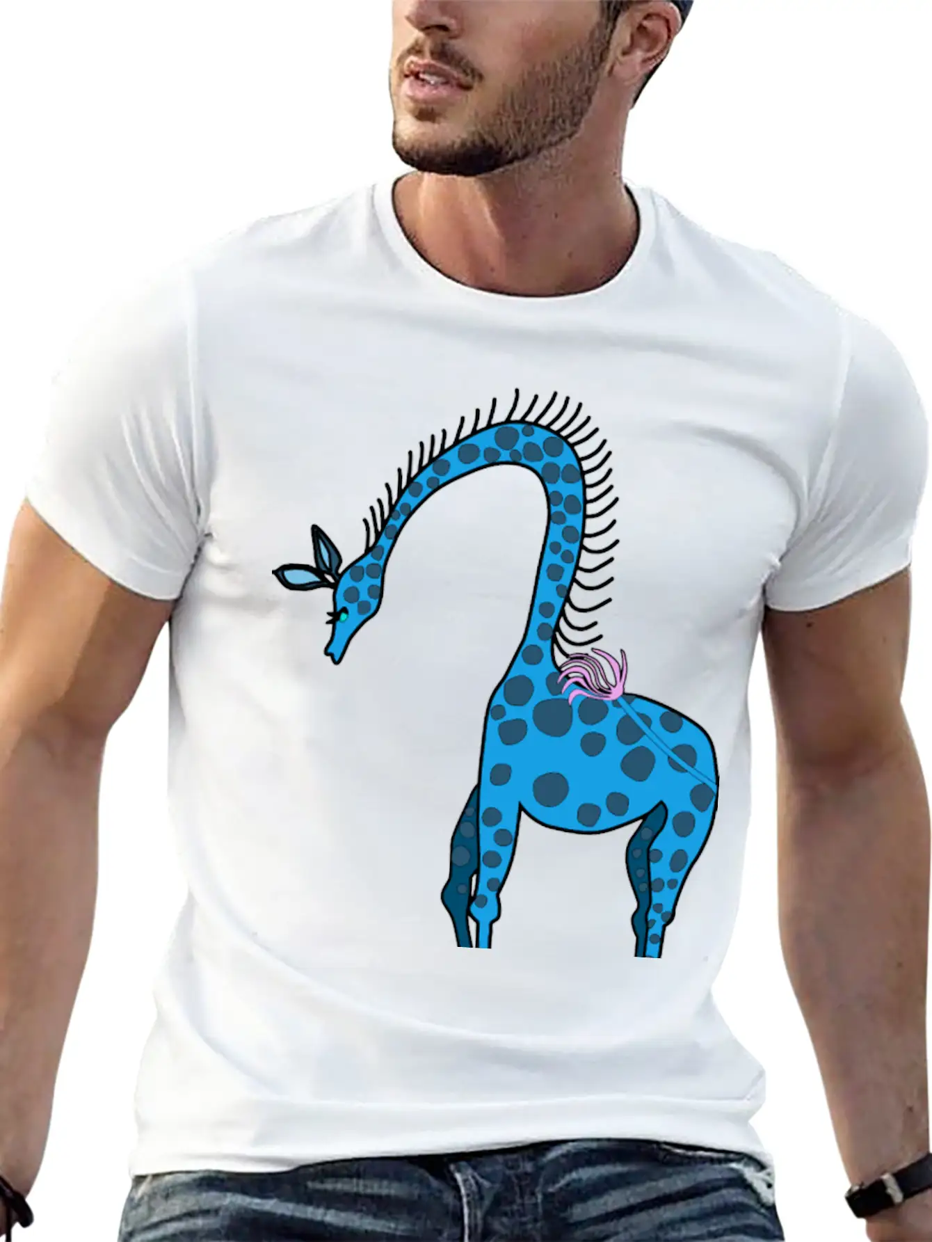 Giraffe Breathable Soft Cotton T-Shirt – Timeless Casual Look