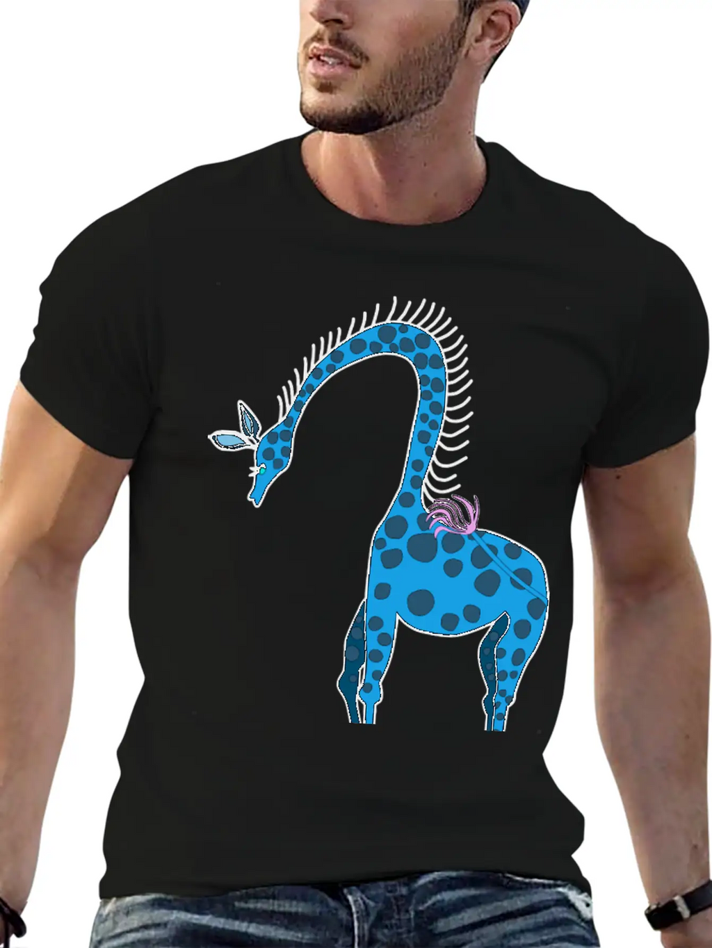 Giraffe Breathable Soft Cotton T-Shirt – Timeless Casual Look