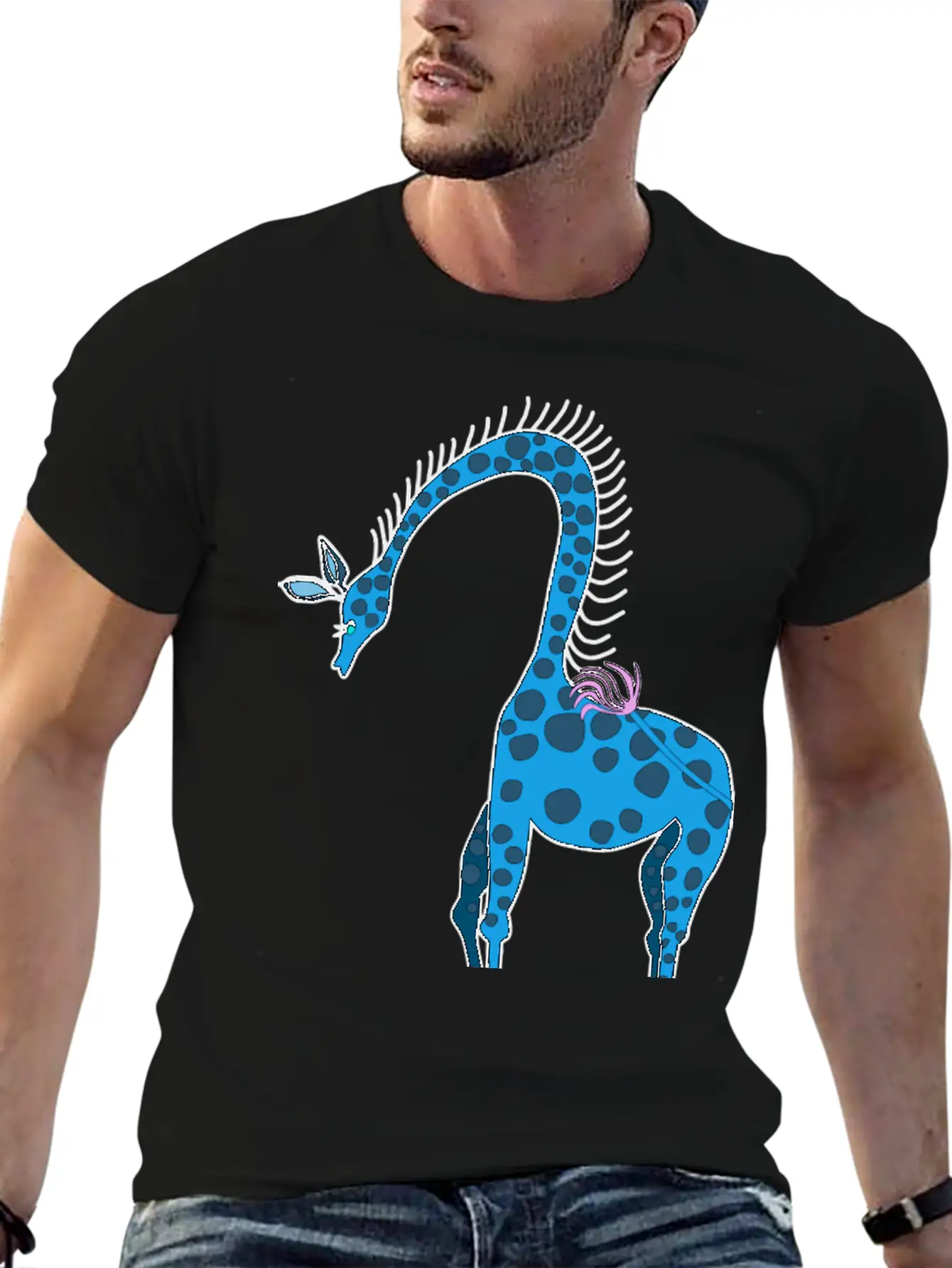 Giraffe Breathable Soft Cotton T-Shirt – Timeless Casual Look