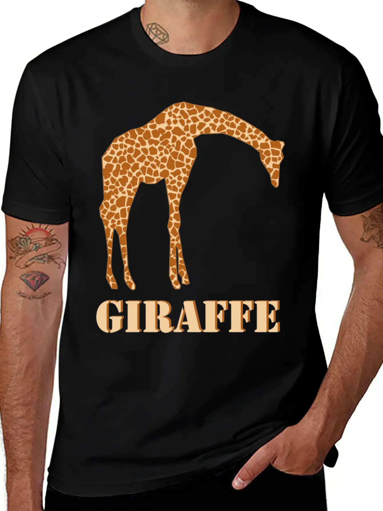 Giraffe Casual Graphic T-Shirt – Simple And Comfortable Daily Wear