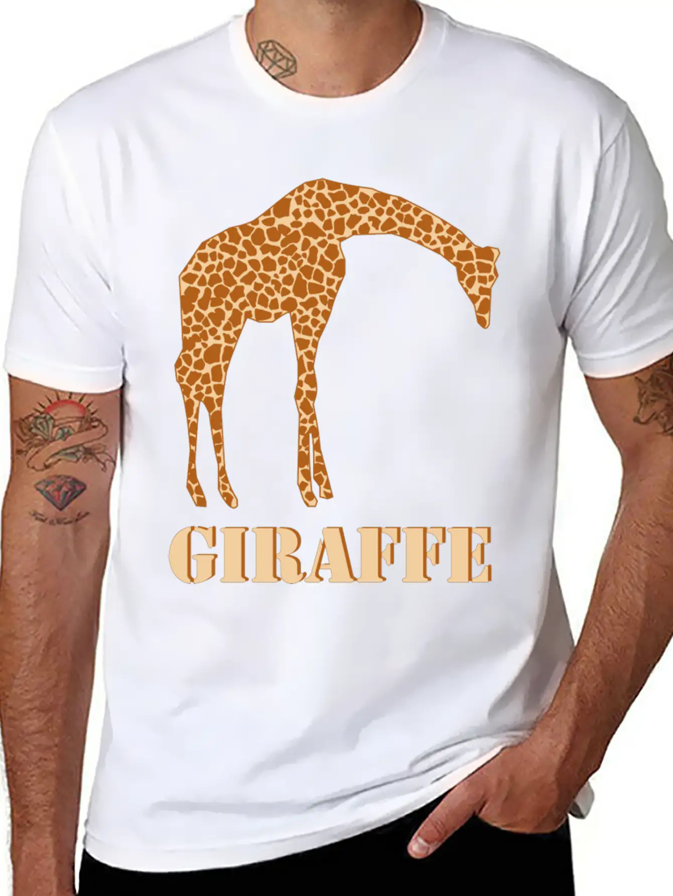 Giraffe Casual Graphic T-Shirt – Simple And Comfortable Daily Wear