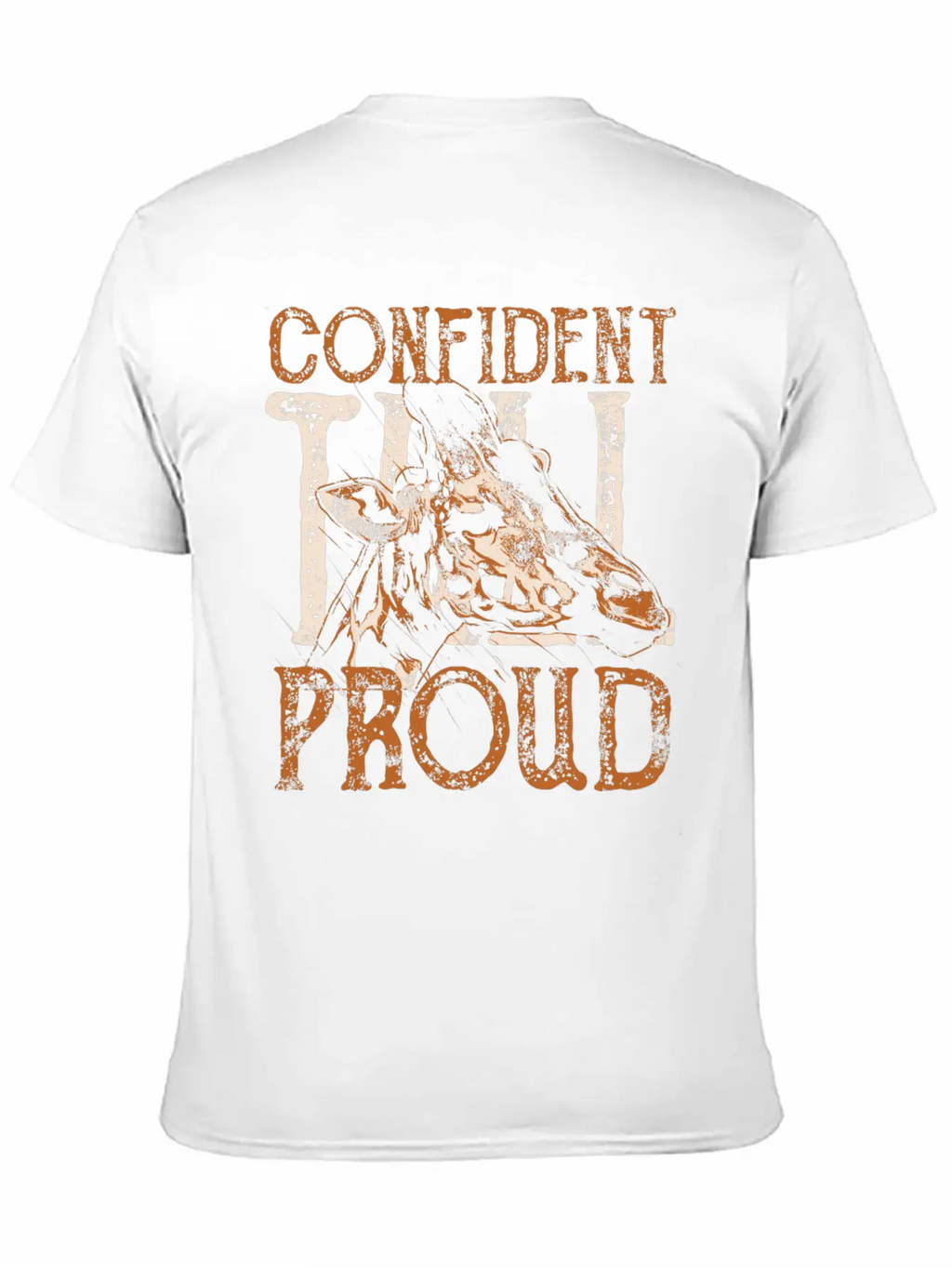 Giraffe Design Unisex Short Sleeve Soft Cotton T-Shirt – Casual Everyday Wear